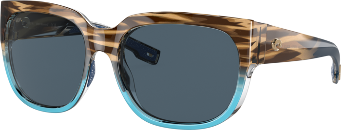 Lunettes De Soleil Costa Del Mar Gannet Femme – Multicolore Motif écaille – Verres Polarisés Miroités 58mm