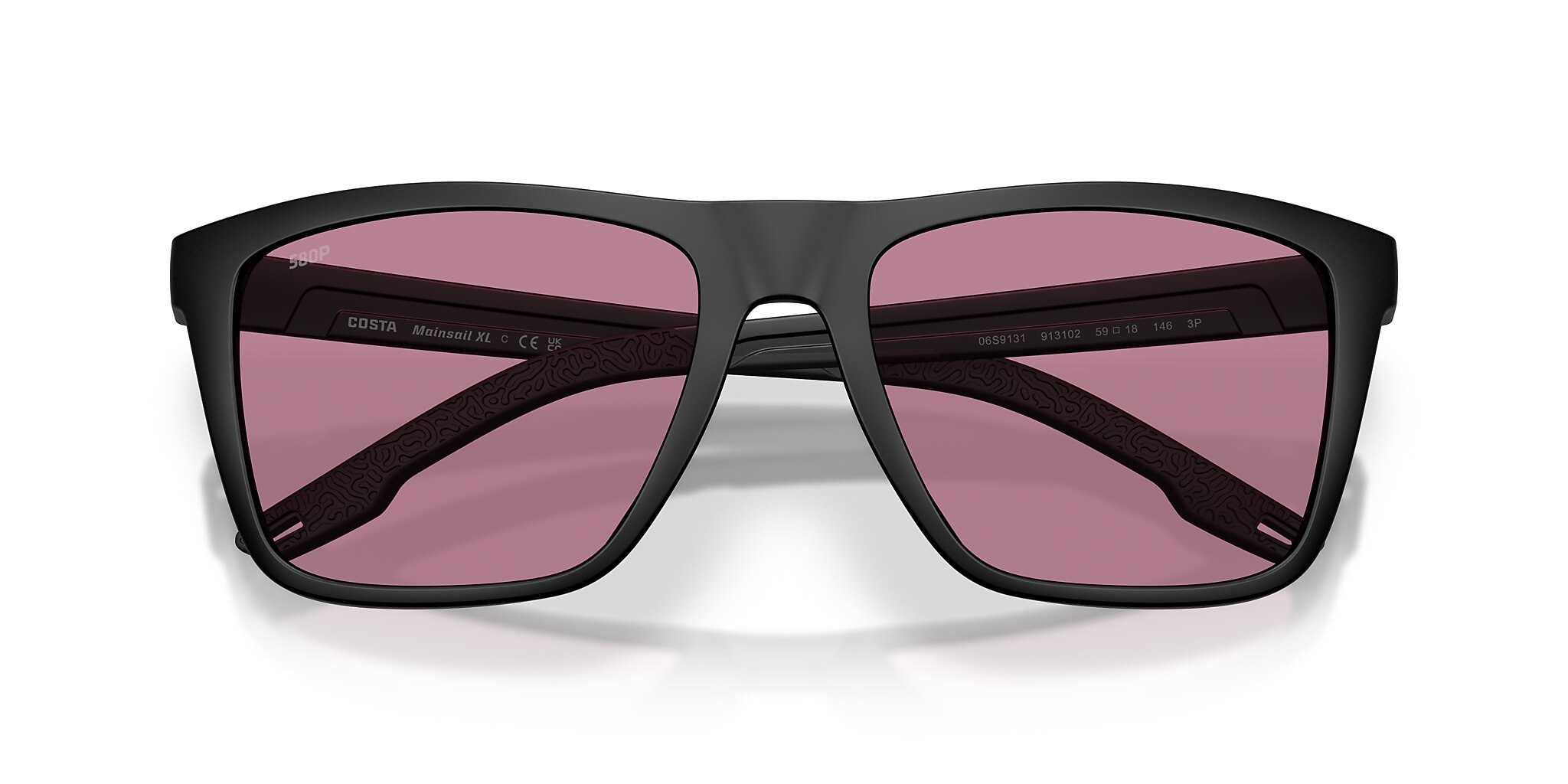 Costa Mainsail XL XXL (59-18) with Rose lenses and Matte Black
