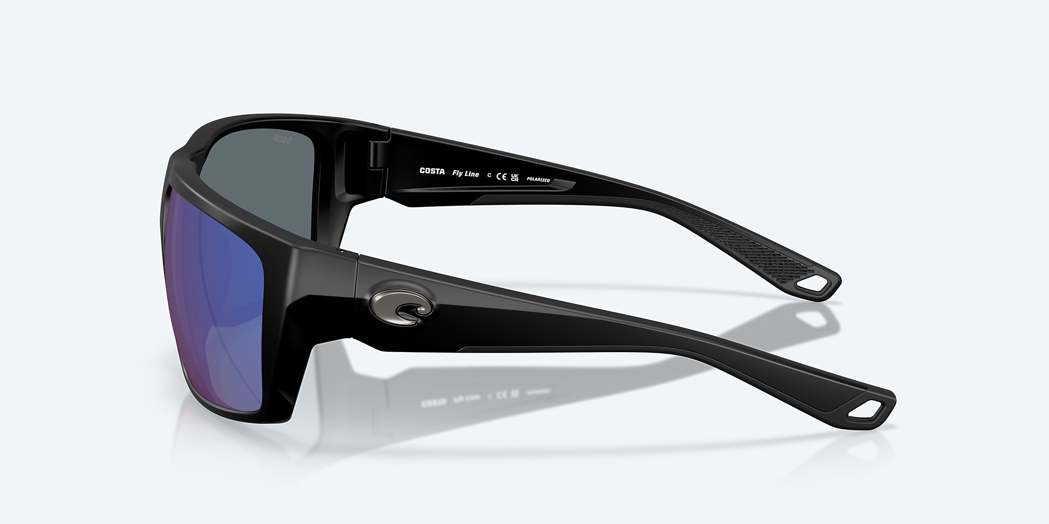 Sunglasses Costa Fly Line L (64-13) with Blue Mirror lens and Matte Black frame Image 3 of 7 Sunglasses Costa Fly Line L (64-13) with Blue Mirror lens and Matte Black frame Image 3 of 7
