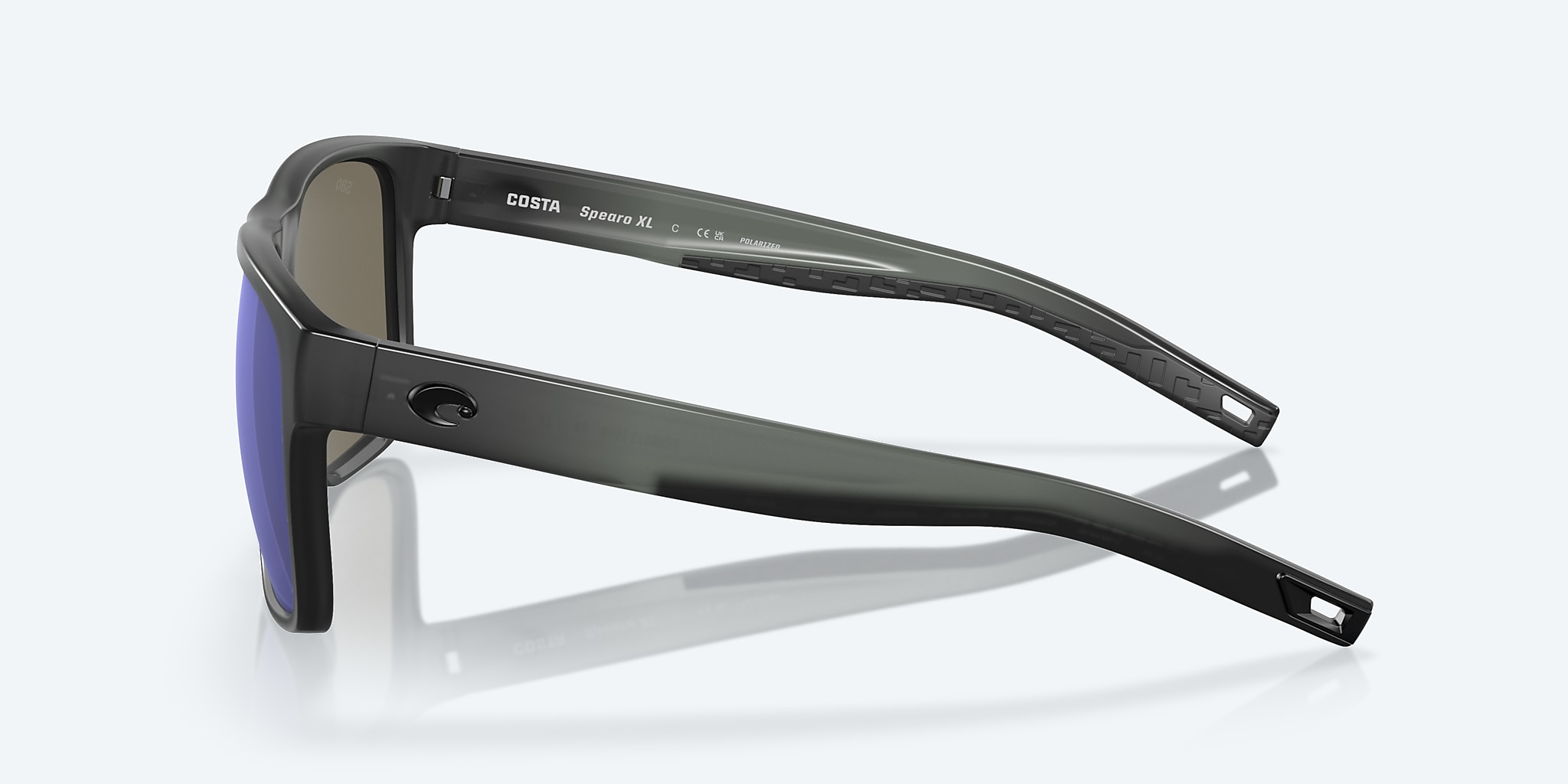 Sunglasses Costa Spearo XL XXL (59-17) with Blue Mirror lens and Matte Smoke Crystal frame Image 3 of 7 Sunglasses Costa Spearo XL XXL (59-17) with Blue Mirror lens and Matte Smoke Crystal frame Image 3 of 7