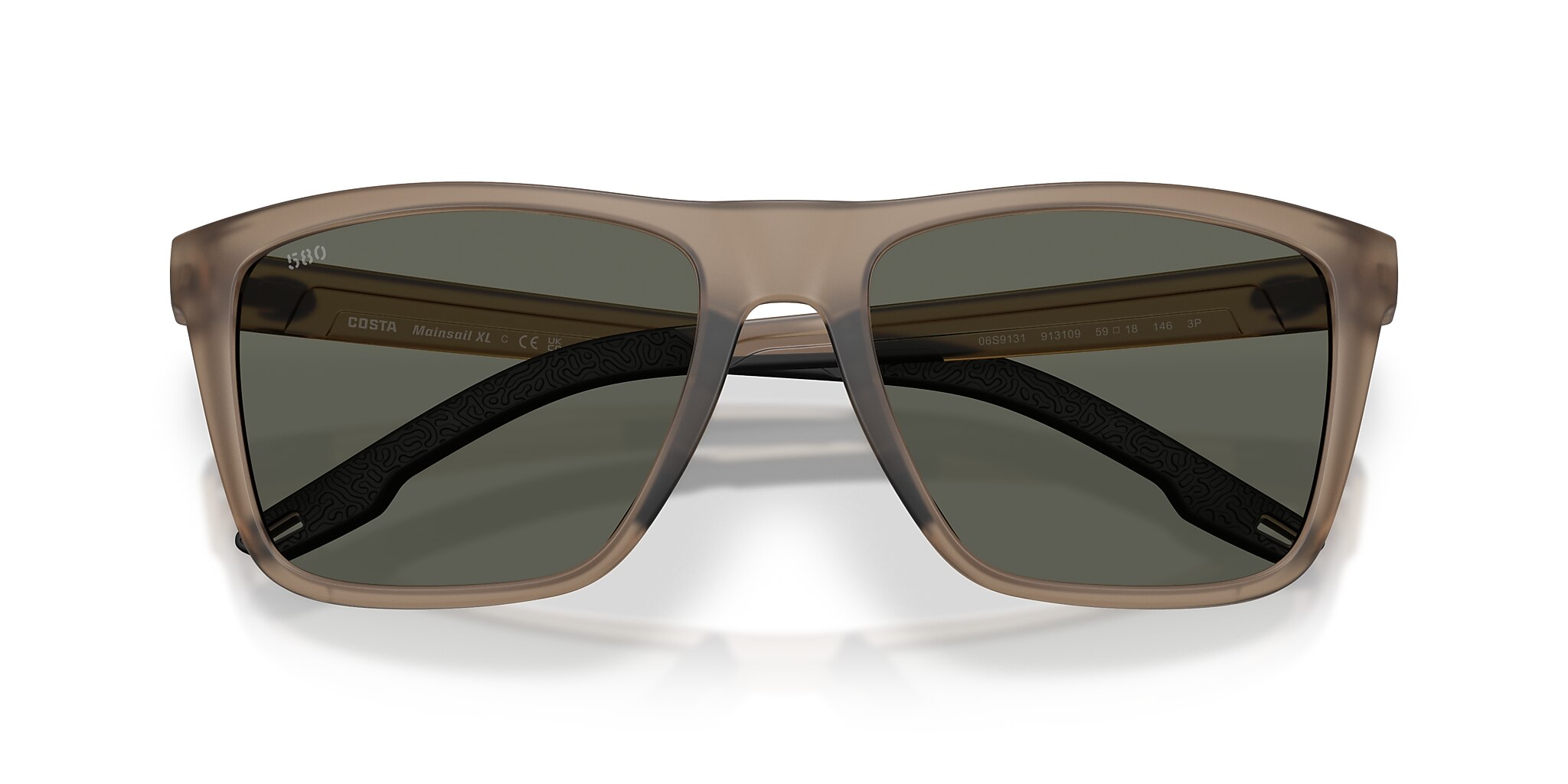Costa Mainsail XL XXL (59-18) with Gray lenses and Matte Brown