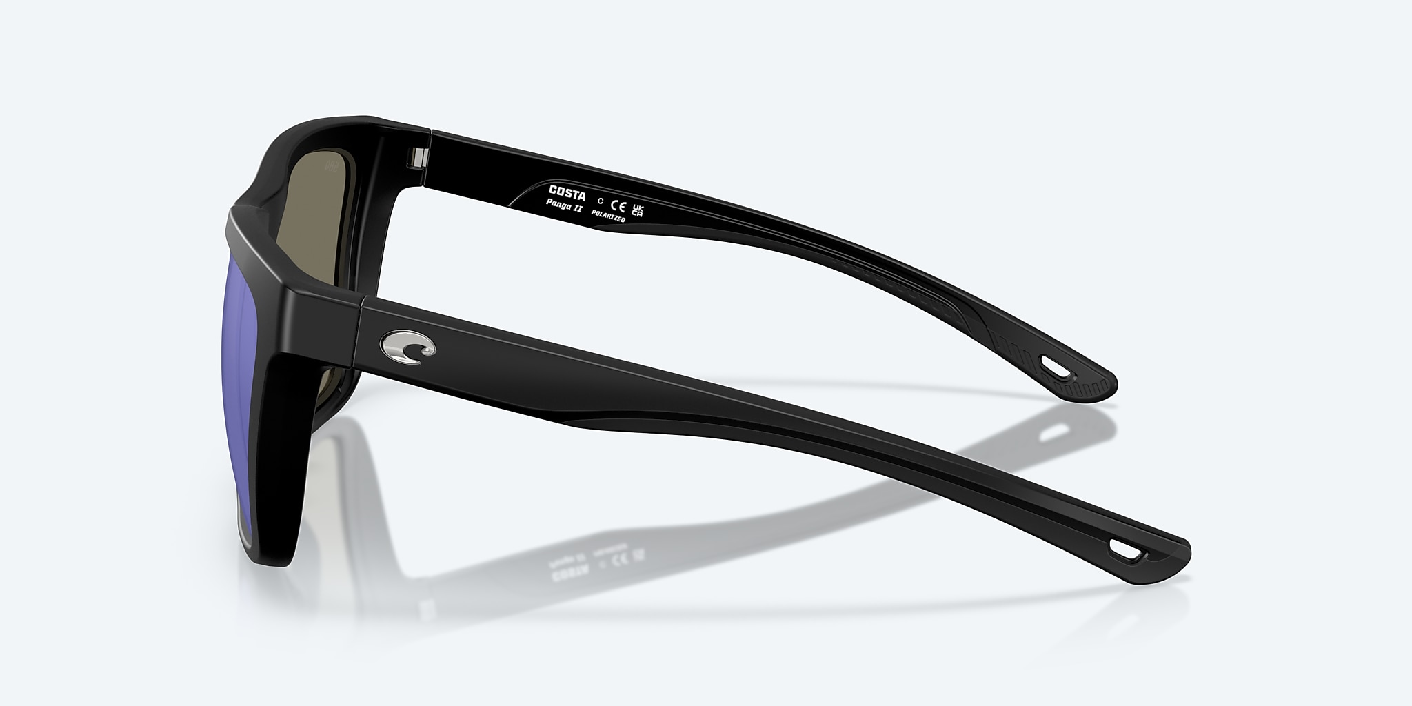 Sunglasses Costa Panga II XL (57-16) with Blue Mirror lens and Matte Black frame Image 3 of 9 Sunglasses Costa Panga II XL (57-16) with Blue Mirror lens and Matte Black frame Image 3 of 9