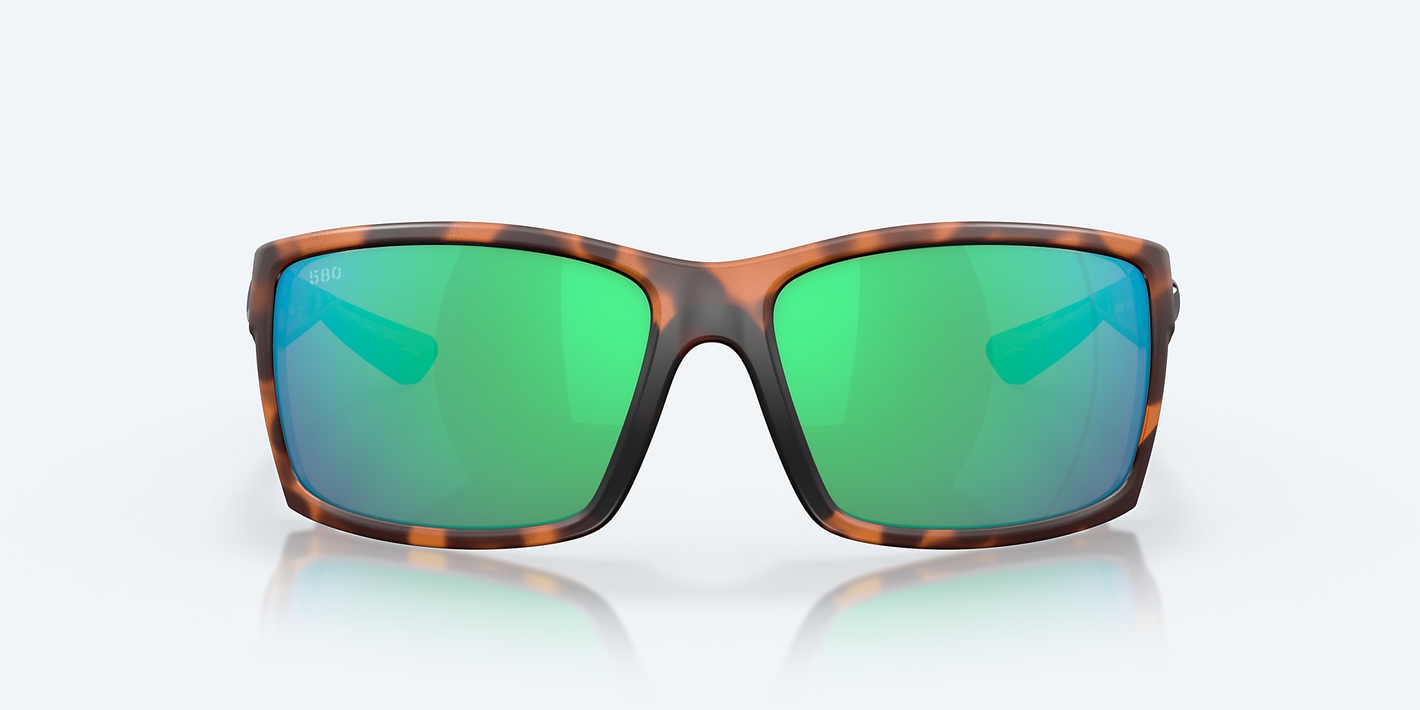 Sunglasses Costa Reefton XL (64-15) with Green Mirror lens and Retro Tortoise frame Image 2 of 7 Sunglasses Costa Reefton XL (64-15) with Green Mirror lens and Retro Tortoise frame Image 2 of 7