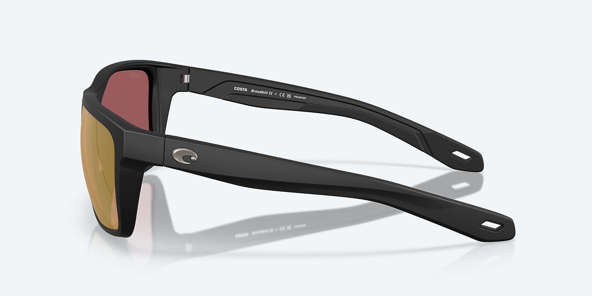Lunettes de soleil Costa Broadbill II L (58-15) avec Effet miroir Or verre et Noir mat monture Image 3 de 7 Lunettes de soleil Costa Broadbill II L (58-15) avec Effet miroir Or verre et Noir mat monture Image 3 de 7