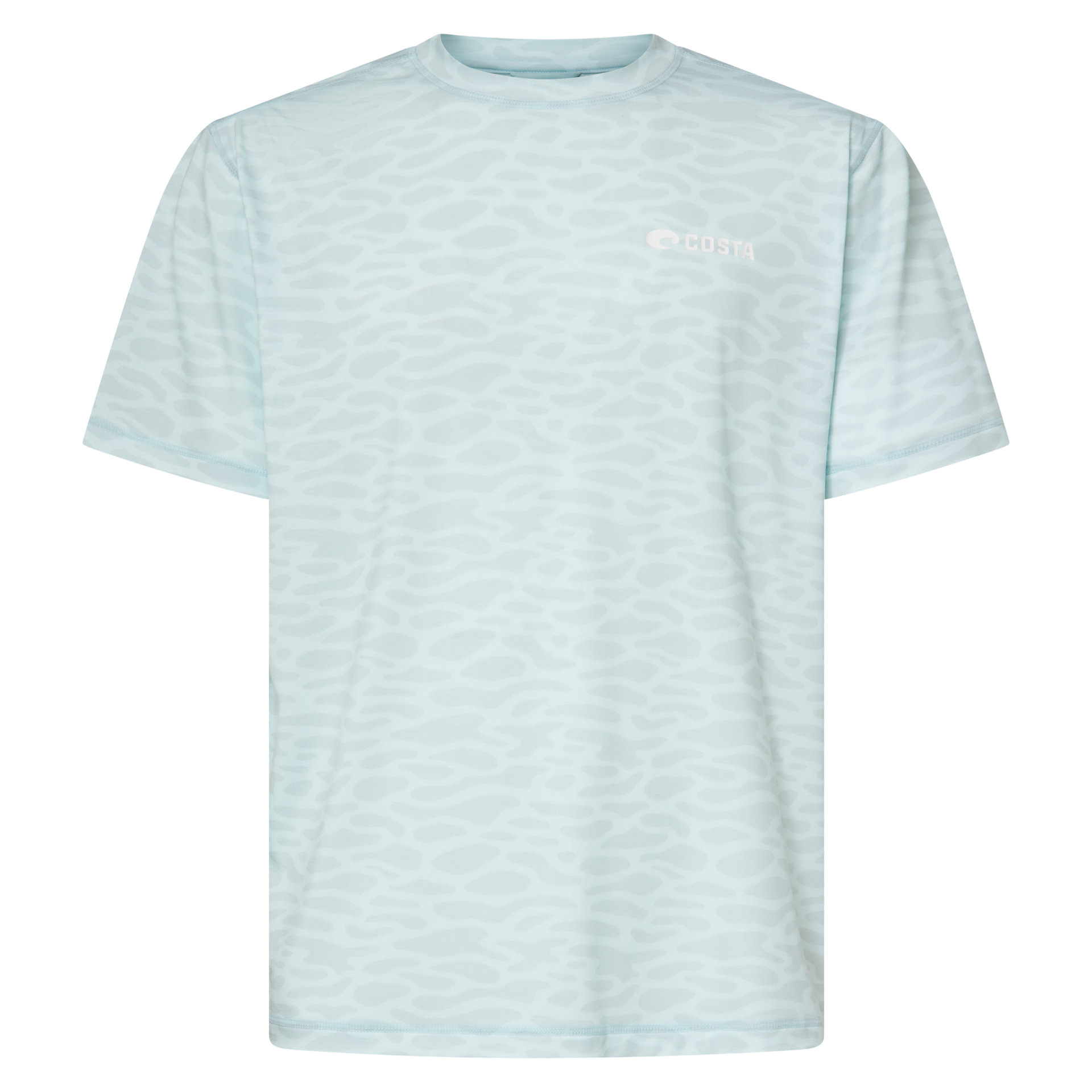 Costa Del Mar Urban Performance SS Crew Top T-Shirt Mens WaterPrint Arctic Blue FQA401347-64I, XXL