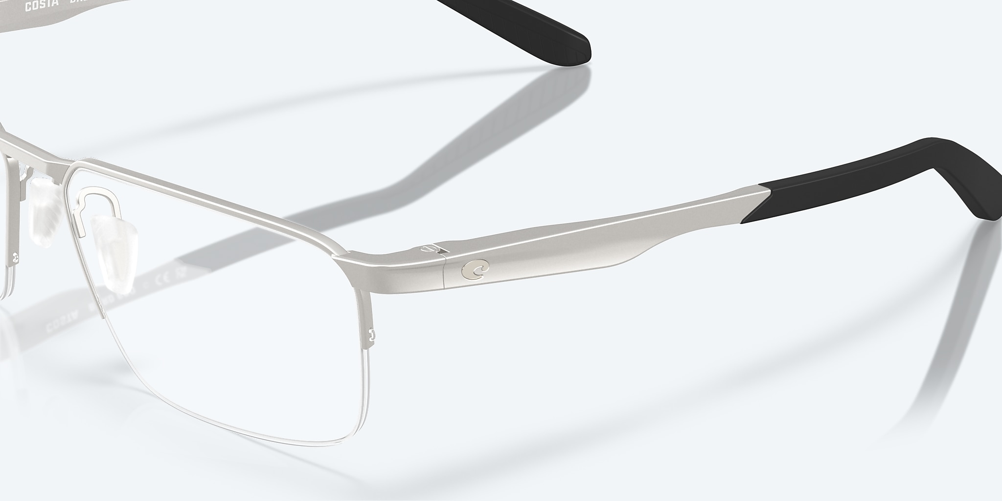 Eyeglasses Costa Bimini Road 600 L (57-16) with Demo Lens lens and Satin Silver frame Image 6 of 7 Eyeglasses Costa Bimini Road 600 L (57-16) with Demo Lens lens and Satin Silver frame Image 6 of 7