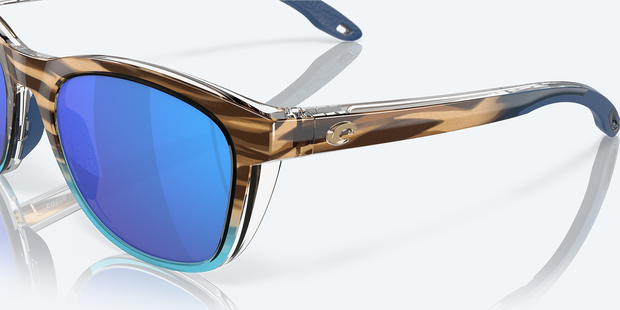 Sunglasses Costa Aleta L (54-19) with Blue Mirror lens and Wahoo frame Image 6 of 7 Sunglasses Costa Aleta L (54-19) with Blue Mirror lens and Wahoo frame Image 6 of 7