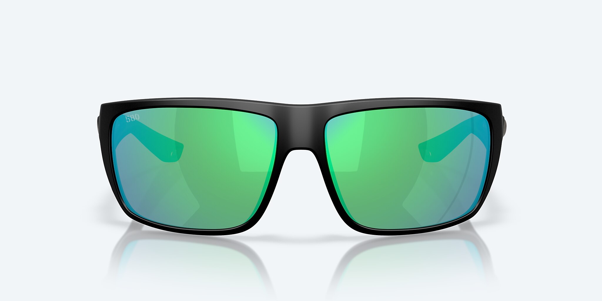 Sunglasses Costa Fly Line L (64-13) with Green Mirror lens and Matte Black frame Image 2 of 7