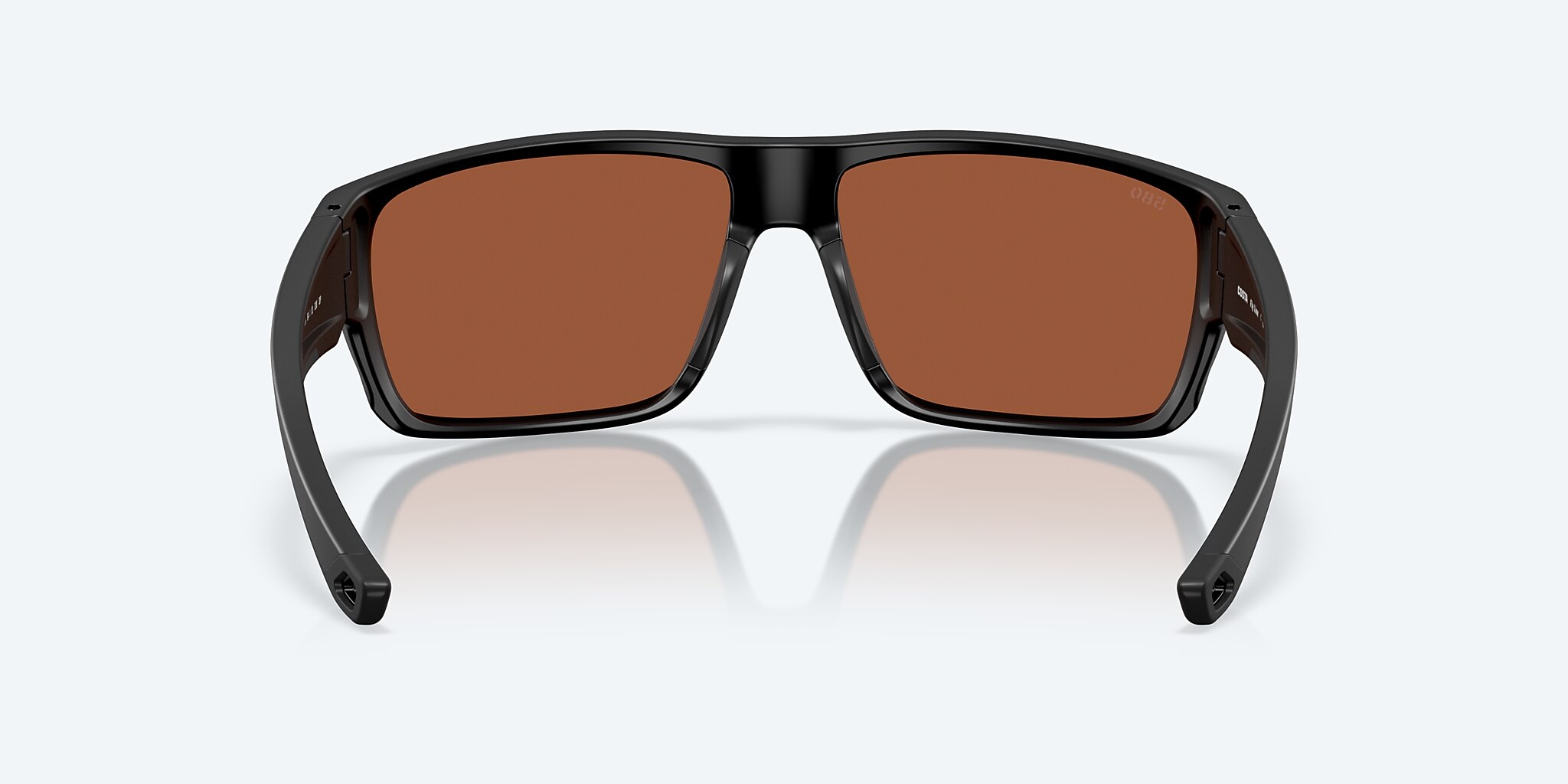 Sunglasses Costa Fly Line L (64-13) with Green Mirror lens and Matte Black frame Image 4 of 7