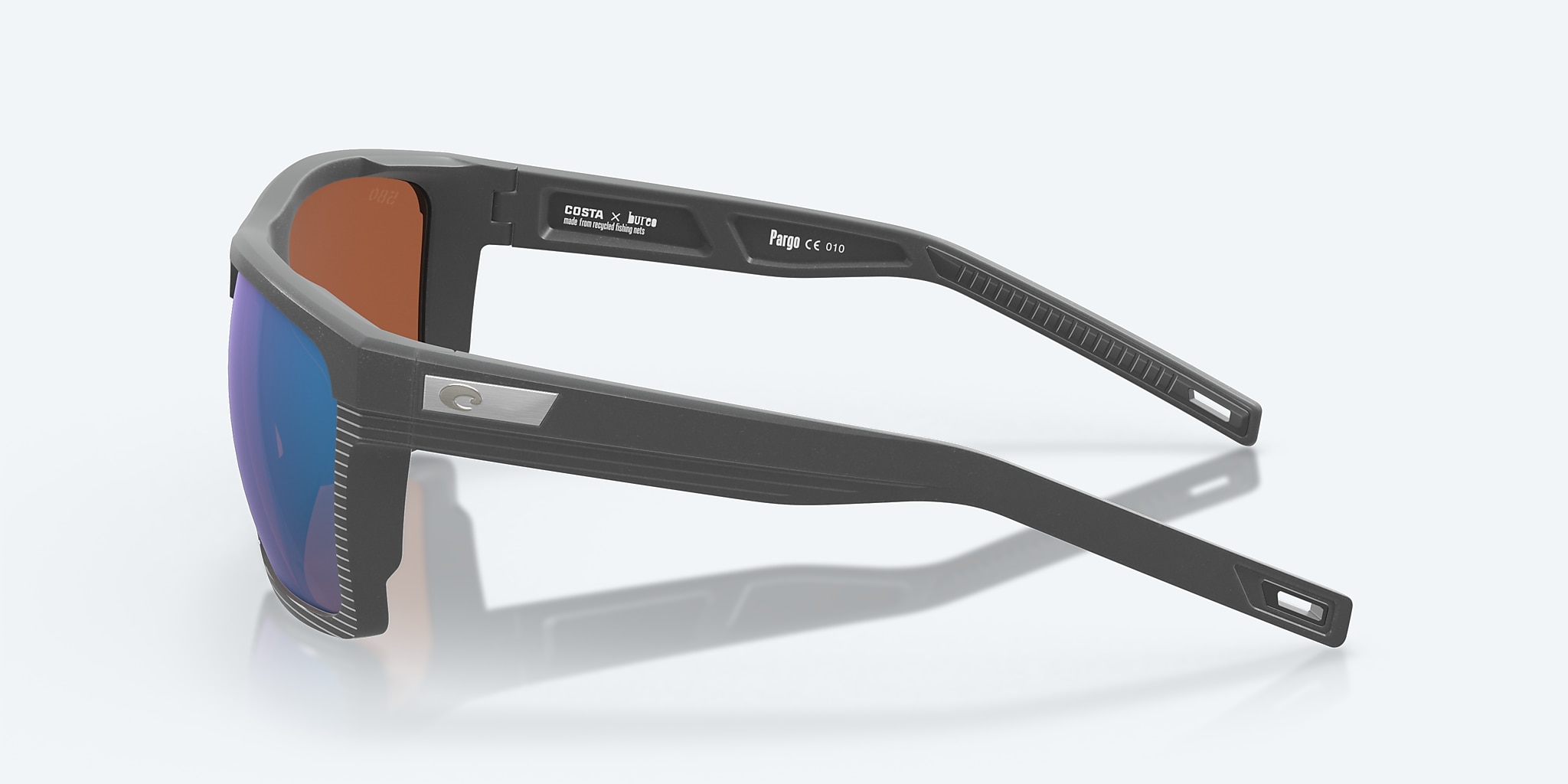 Sunglasses Costa Pargo L (61-17) with Green Mirror lens and Dark Gray frame Image 3 of 7 Sunglasses Costa Pargo L (61-17) with Green Mirror lens and Dark Gray frame Image 3 of 7