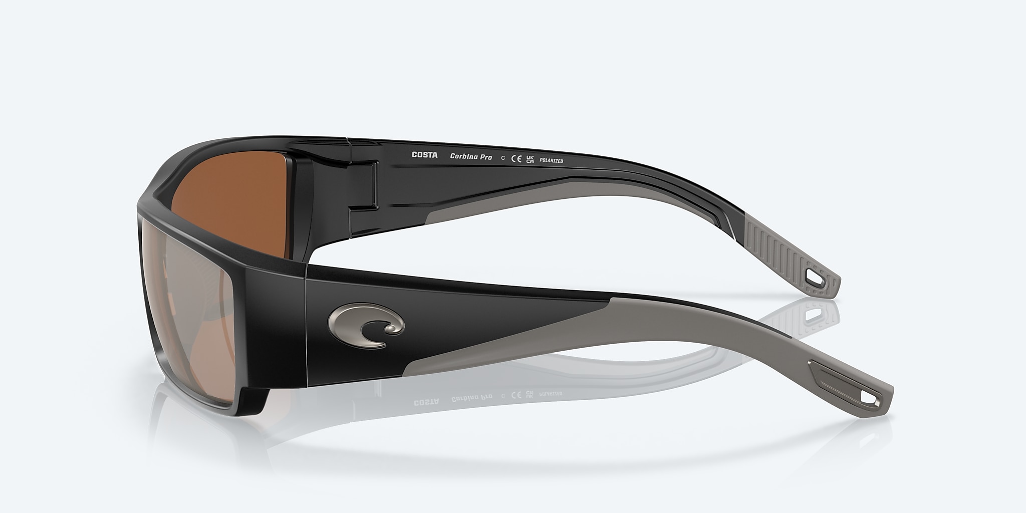 Sunglasses Costa Corbina PRO XL (61-18) with Copper Silver Mirror lens and Matte Black frame Image 3 of 7 Sunglasses Costa Corbina PRO XL (61-18) with Copper Silver Mirror lens and Matte Black frame Image 3 of 7