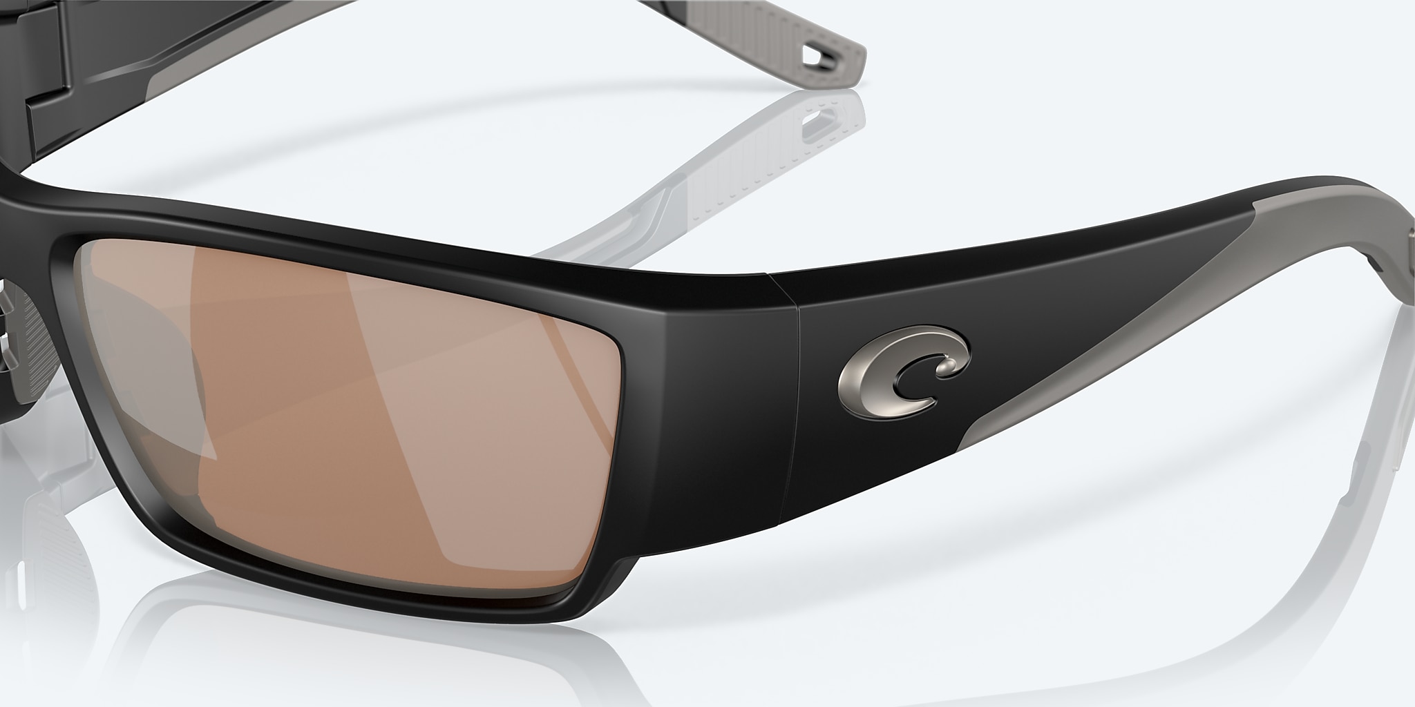 Sunglasses Costa Corbina PRO XL (61-18) with Copper Silver Mirror lens and Matte Black frame Image 6 of 7 Sunglasses Costa Corbina PRO XL (61-18) with Copper Silver Mirror lens and Matte Black frame Image 6 of 7
