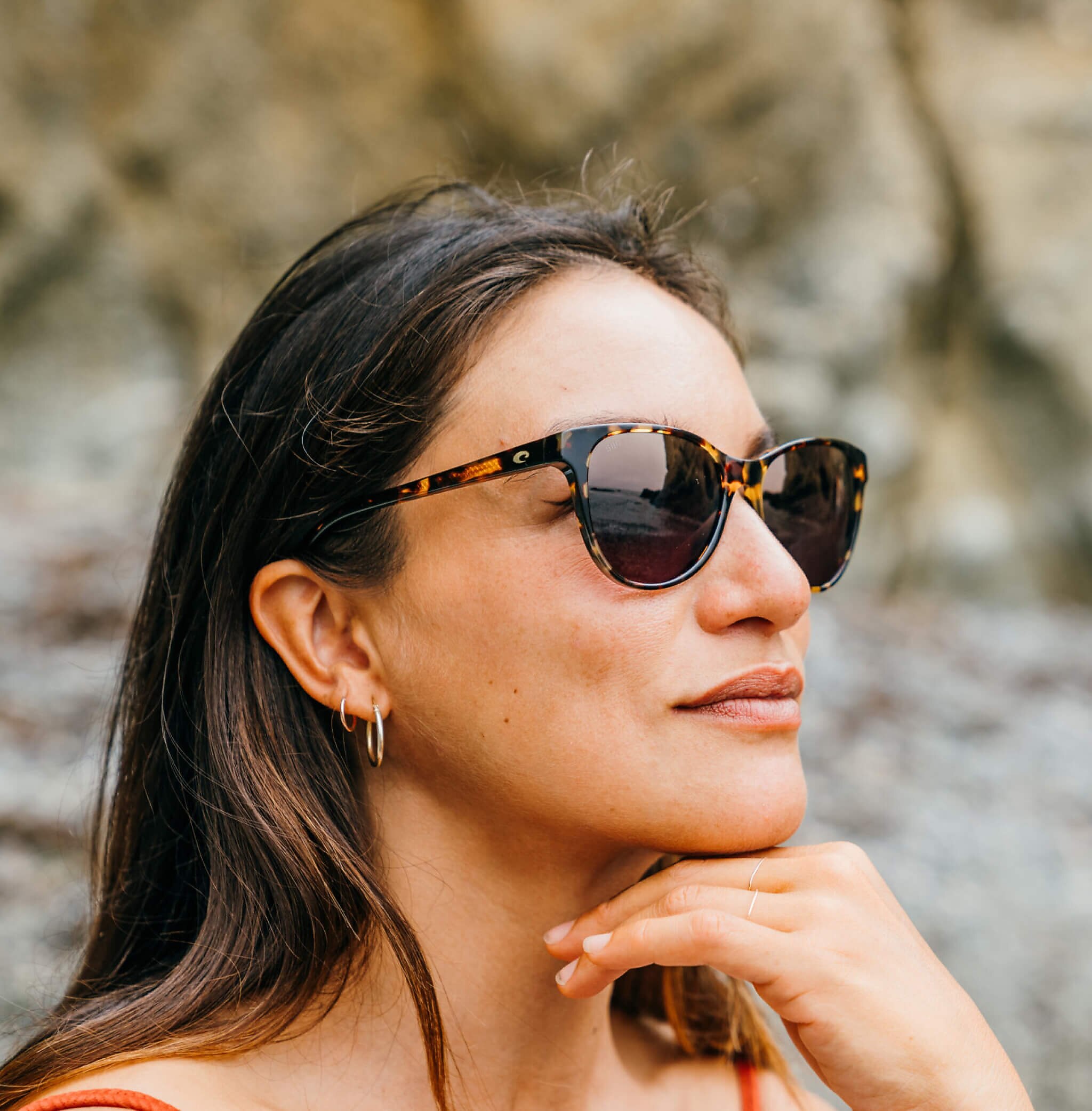 Sunglasses Costa Catherine M (57-17) with Rose Gradient lens and Tortoise frame Image 3 of 8