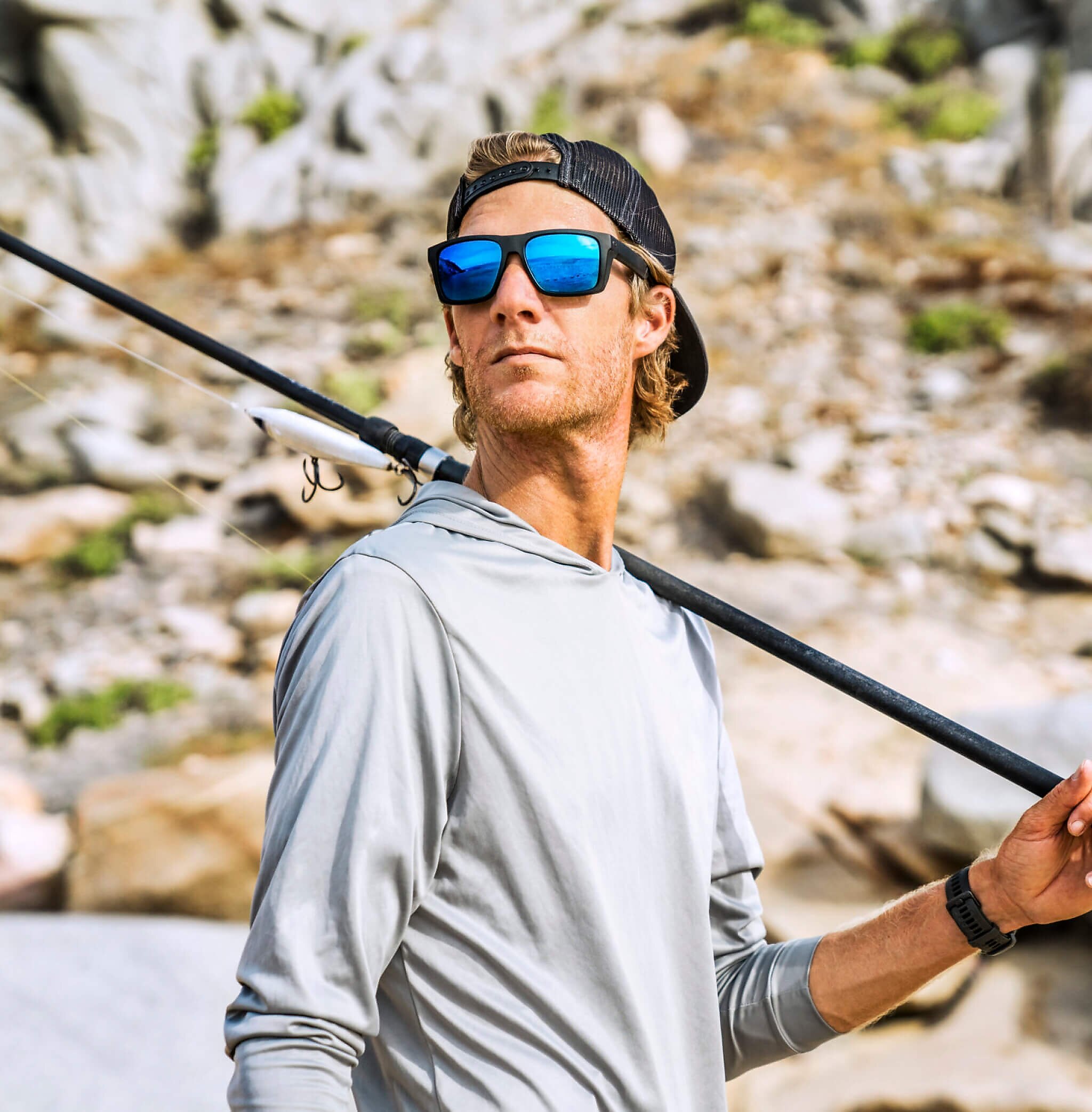 Costa Lido XL (57-16) with Blue Mirror lenses and Matte Black