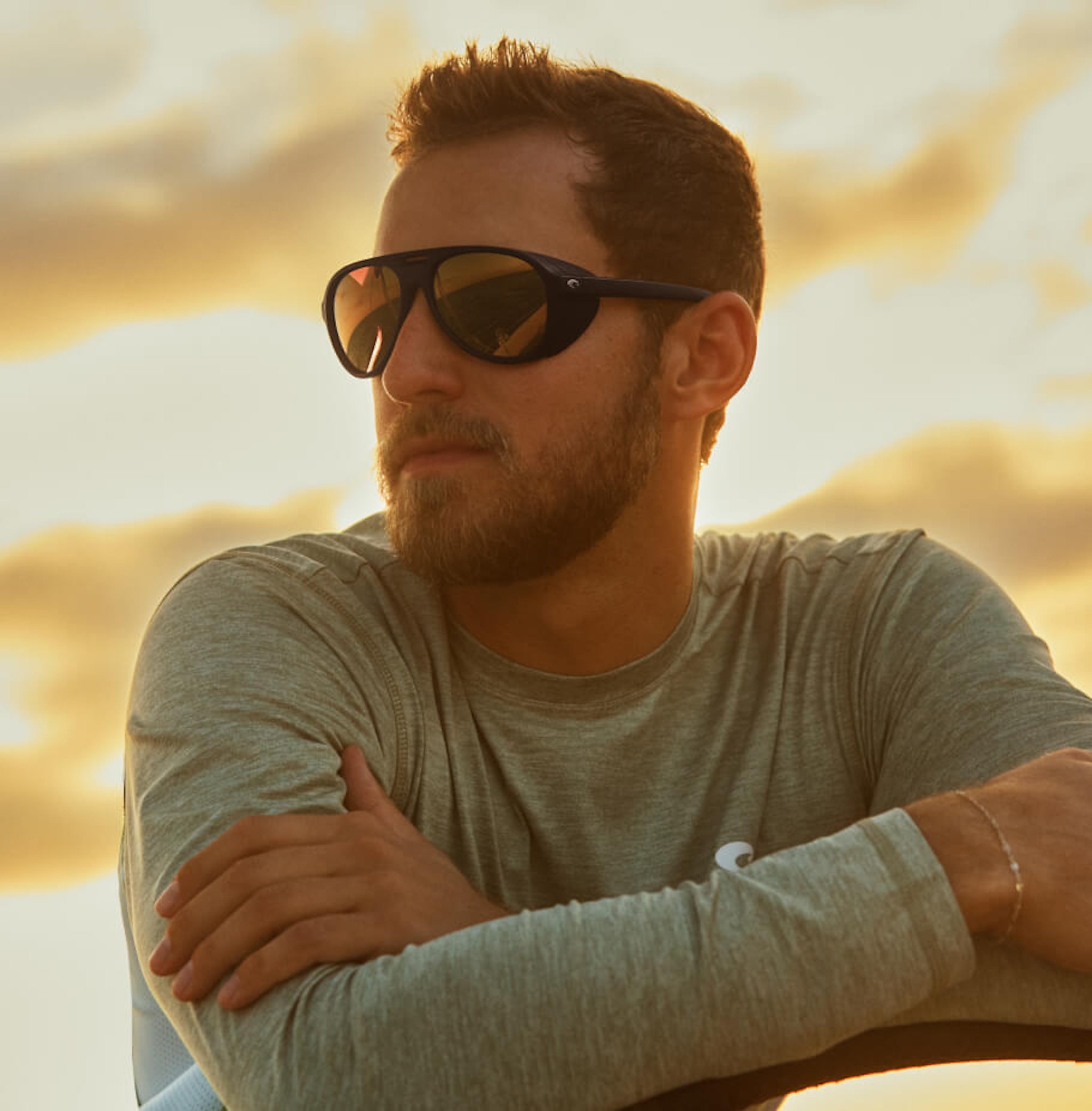Sunglasses Costa Grand Catalina XL (59-15) with Gold Mirror lens and Matte Black frame Image 3 of 9 Sunglasses Costa Grand Catalina XL (59-15) with Gold Mirror lens and Matte Black frame Image 3 of 9