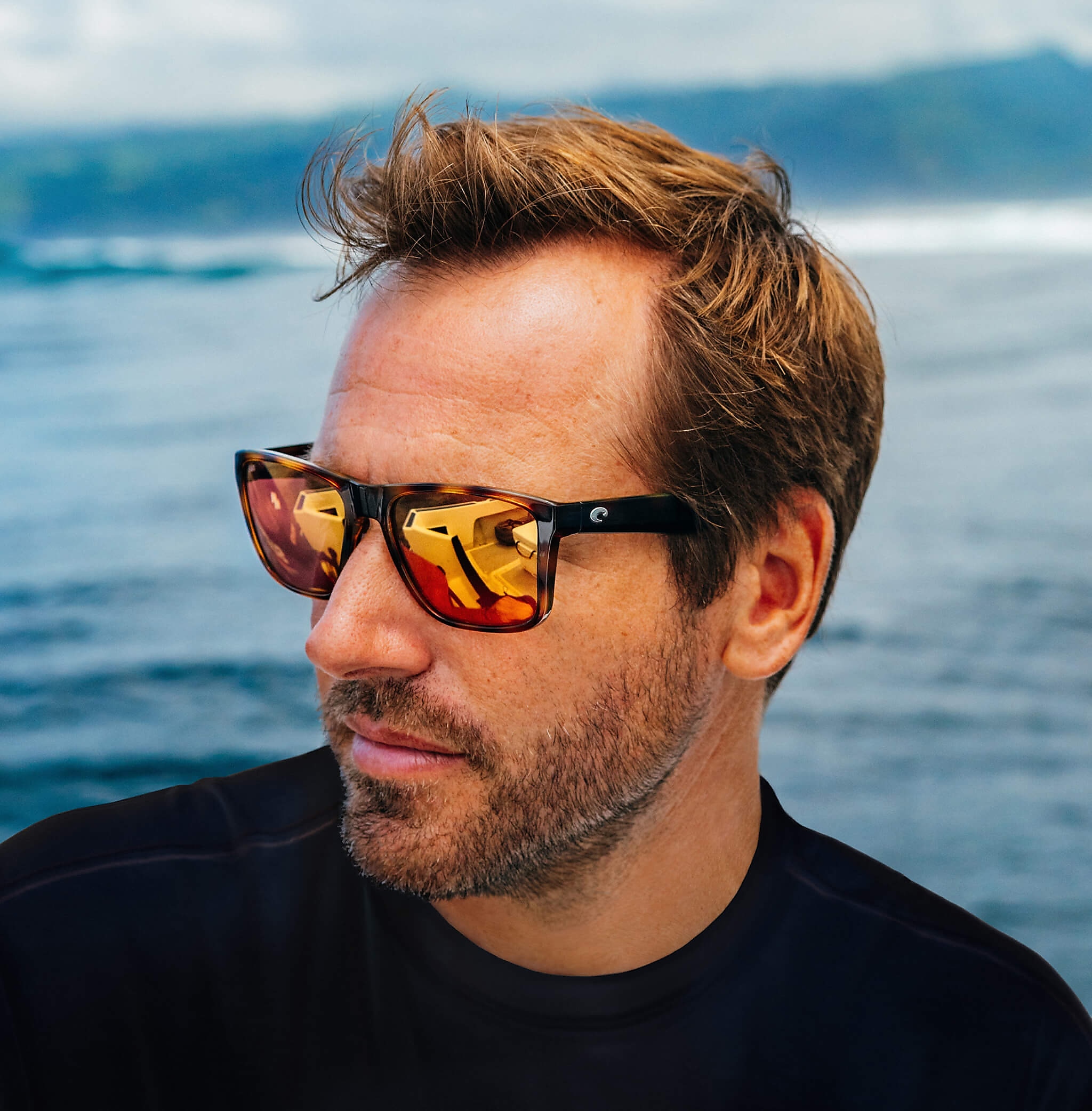 Sunglasses Costa Los Alijos XL (59-18) with Gold Mirror lens and Tortoise frame Image 3 of 9 Sunglasses Costa Los Alijos XL (59-18) with Gold Mirror lens and Tortoise frame Image 3 of 9