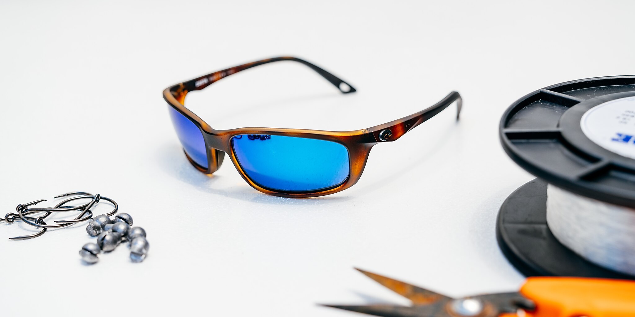 Costa Brine II M (59-17) with Blue Mirror lenses and Matte Black