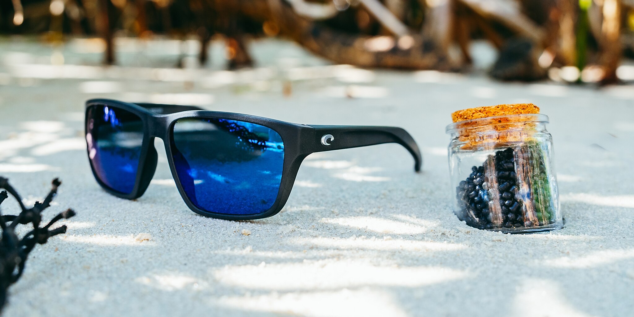 Costa Rizzler S (55-14) with Blue Mirror lenses and Netplus Black