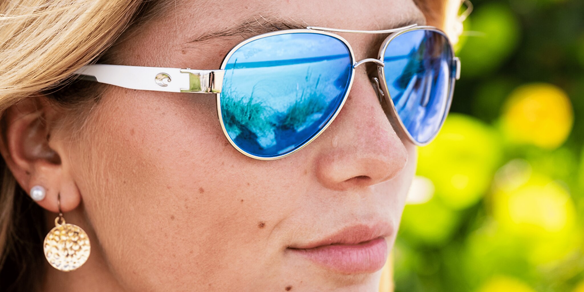 Costa Loreto M (56-14) with Green Mirror lenses and Rose Gold