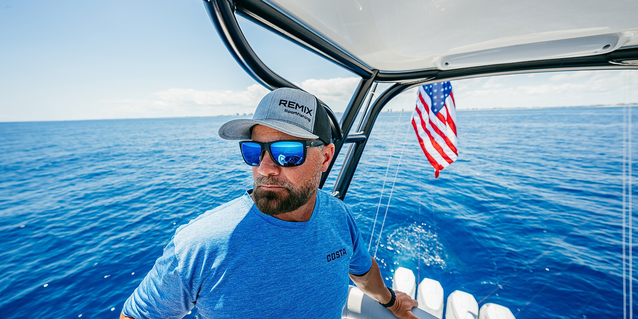 Costa Broadbill II XL XXL (62-15) with Blue Mirror lenses and