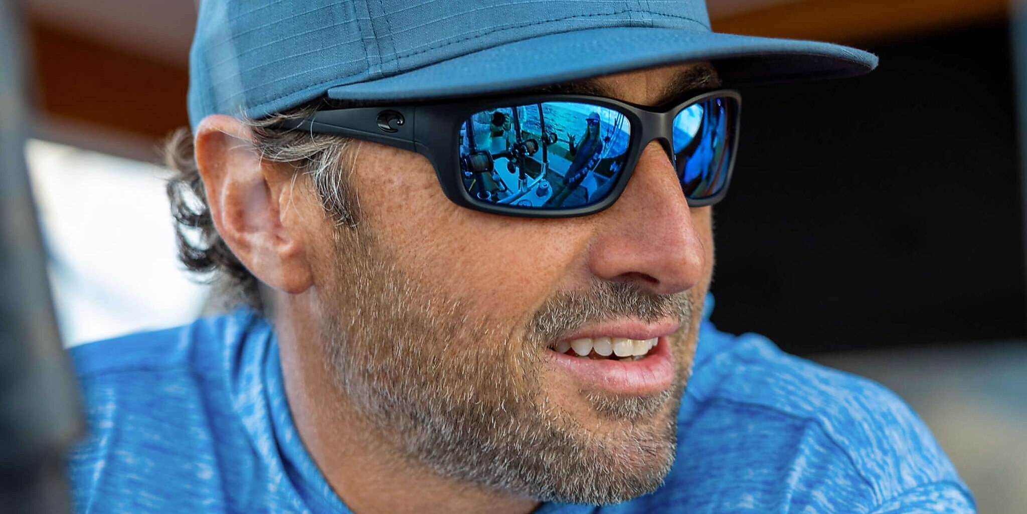 Costa Jose L (62-16) with Blue Mirror lenses and Shiny Black frame