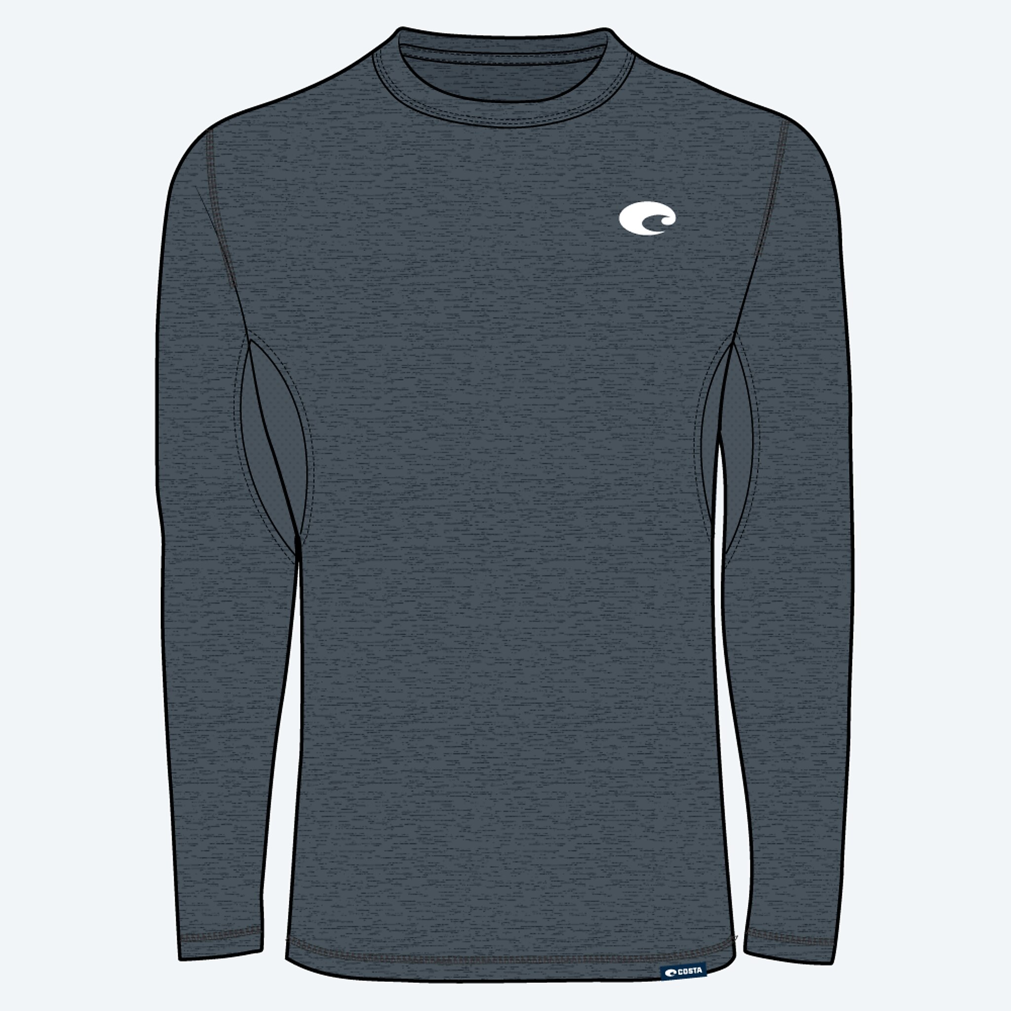 Apparel Shark Gray Heather Costa Ls Voyager Performance Shirt Imagen 1 de 4