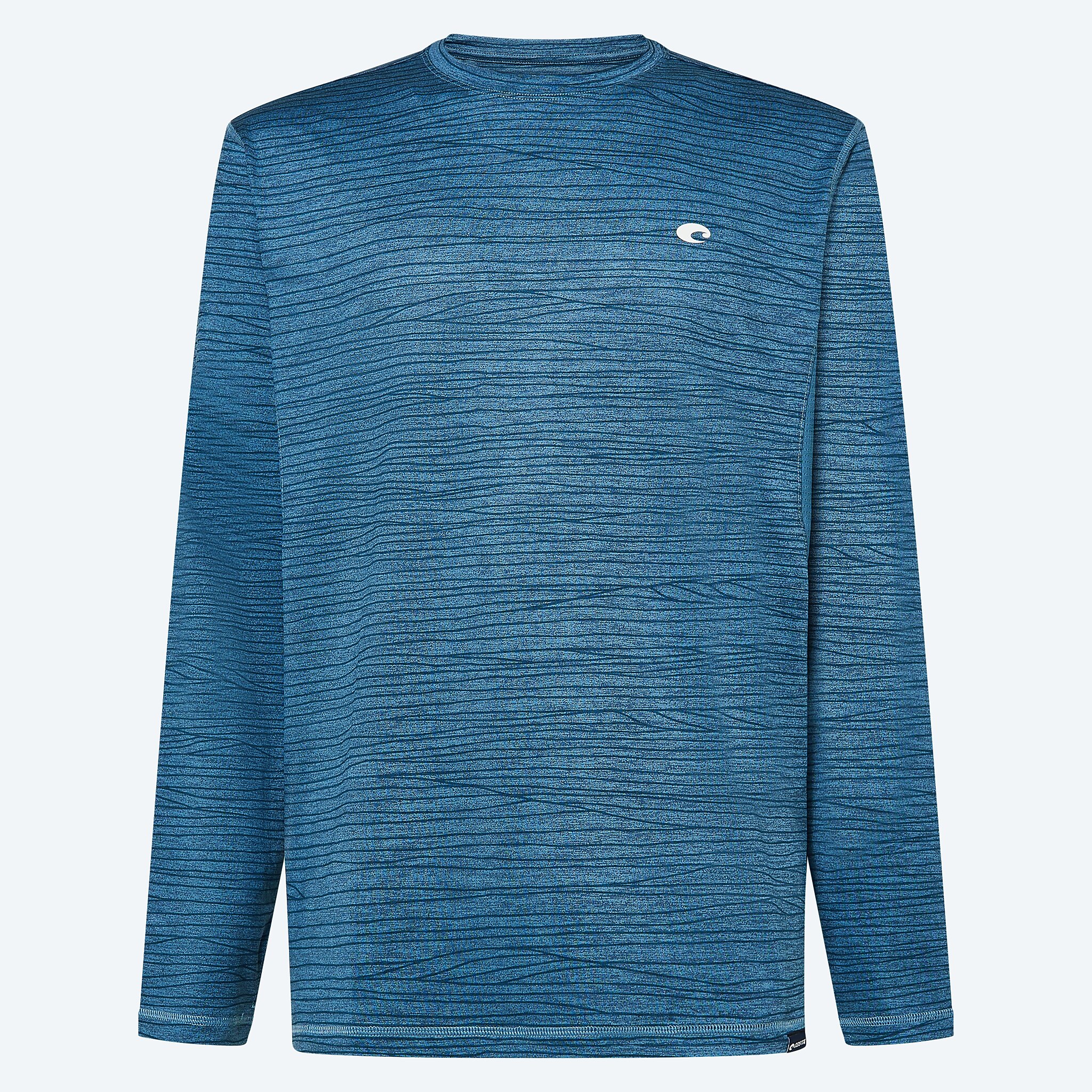 Apparel Tide Print Blue Costa LS Voyager Performance Shirt Image 1 of 3