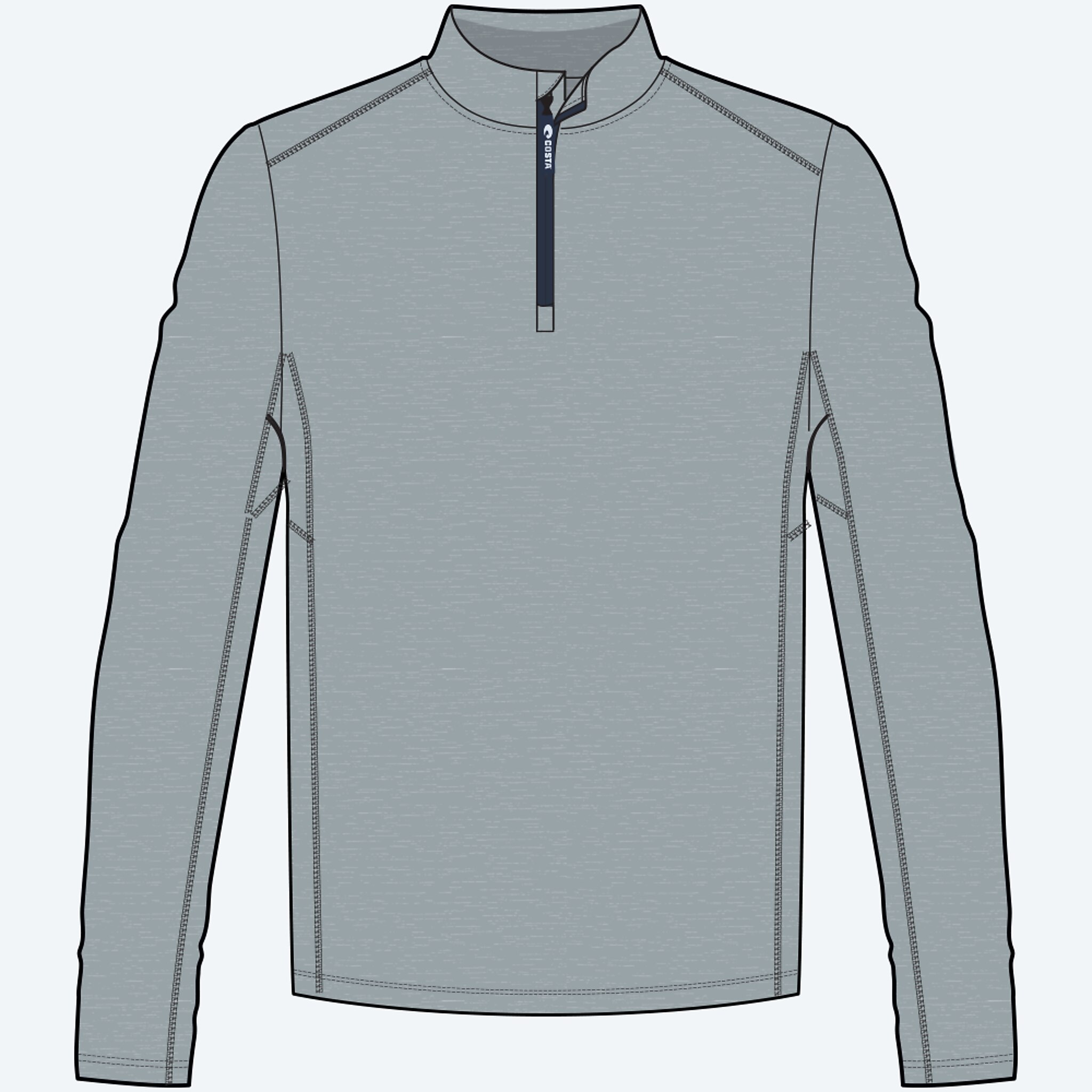 Apparel Deck Gray Heather Costa Off The Grid Quarter Zip Image 1 de 3