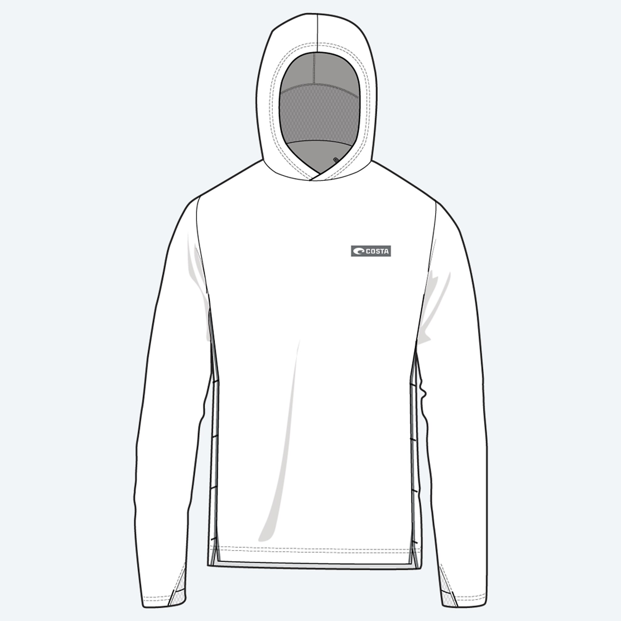 Apparel White Costa Voyager Hoodie PRO Image 1 of 5