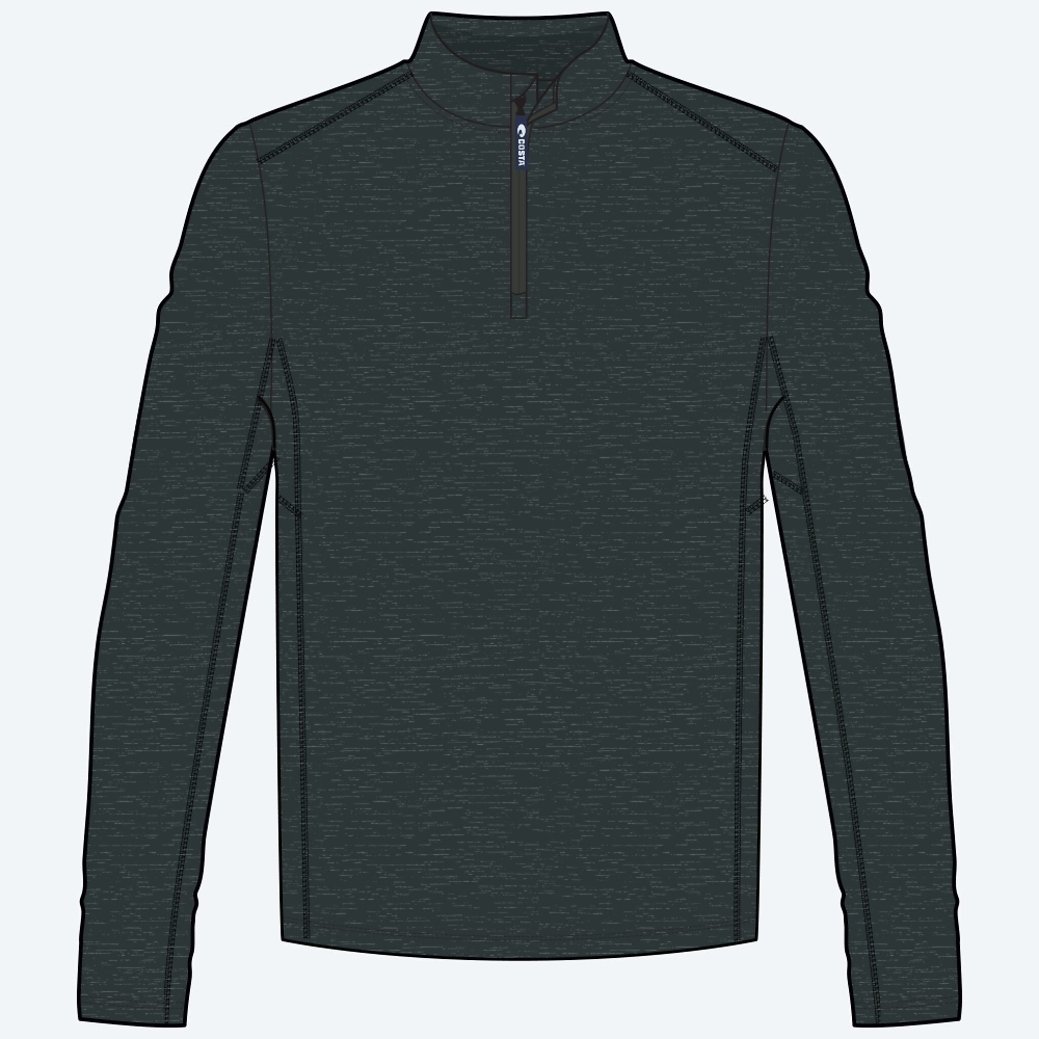 Apparel Noir chiné Costa Off The Grid Quarter Zip Image 1 de 3