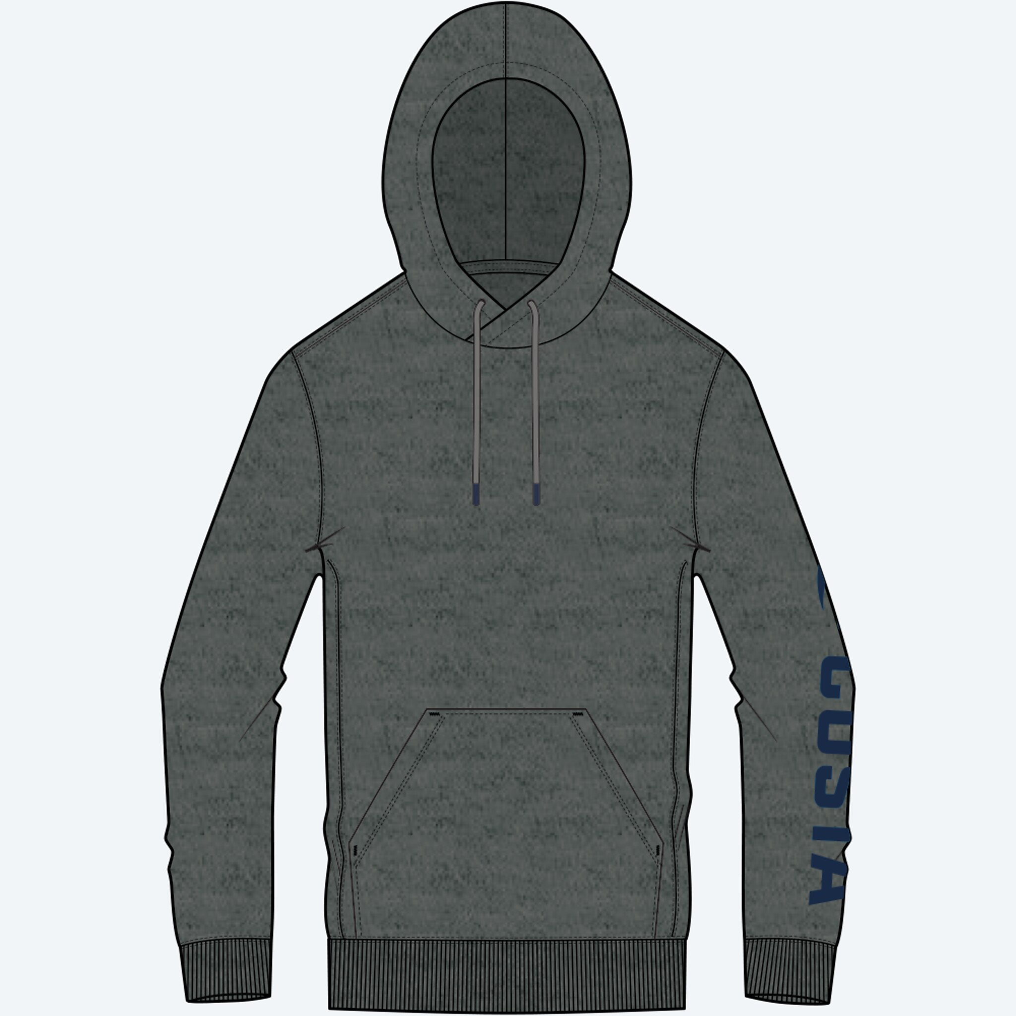 Apparel Storm Grey Heather Costa Tech Fleece Hoody Image 1 of 3