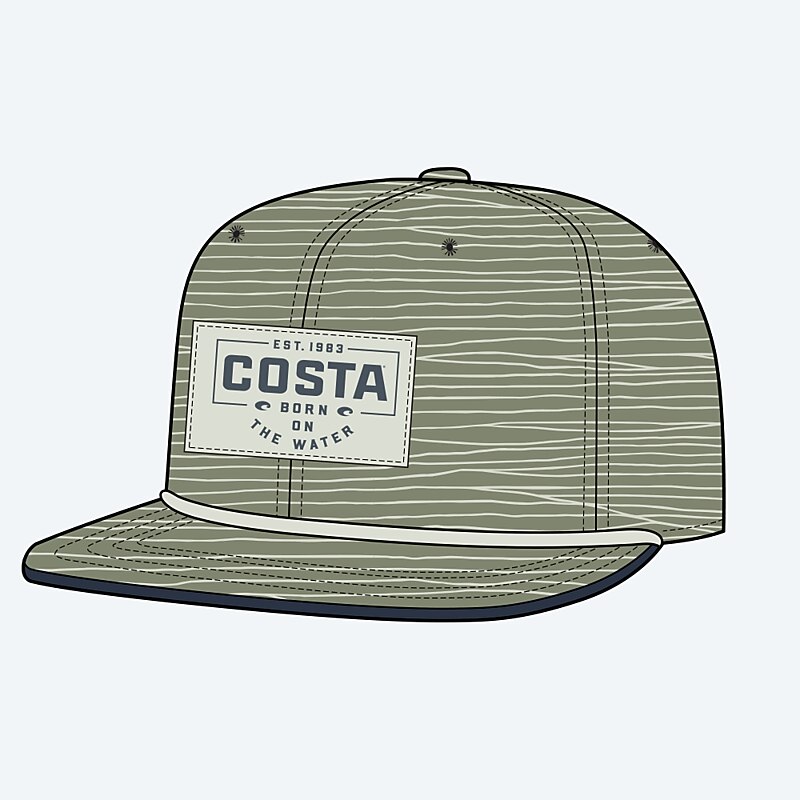 Accessories Dark Sage Costa Printed Unstructured Hat Imagen 1 de 3