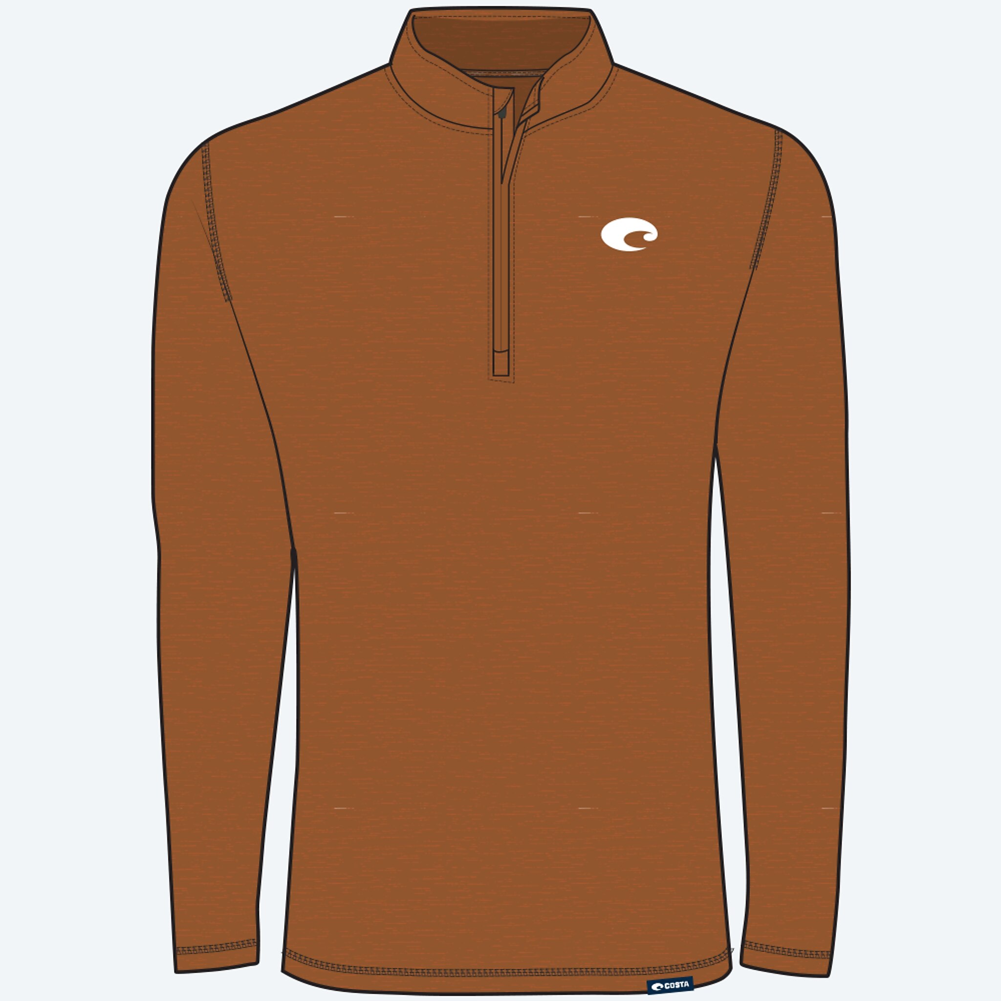 Apparel Rust Heather Costa Voyager Quarter-Zip Pullover Image 1 of 6