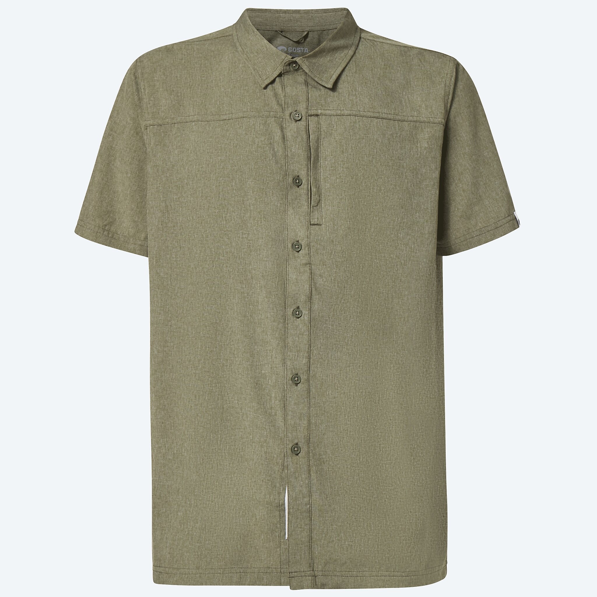 Apparel Moss Green Heather Costa Hybrid Tech Button Down Image 1 of 2