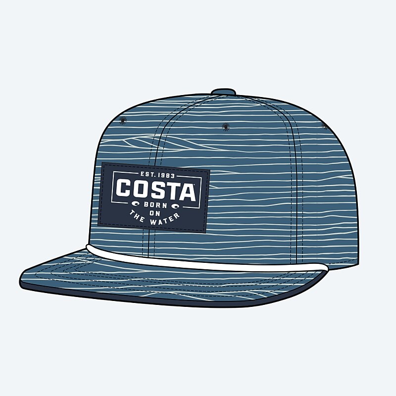 Accessories Tide Blue Costa Printed Unstructured Hat Image 1 of 3