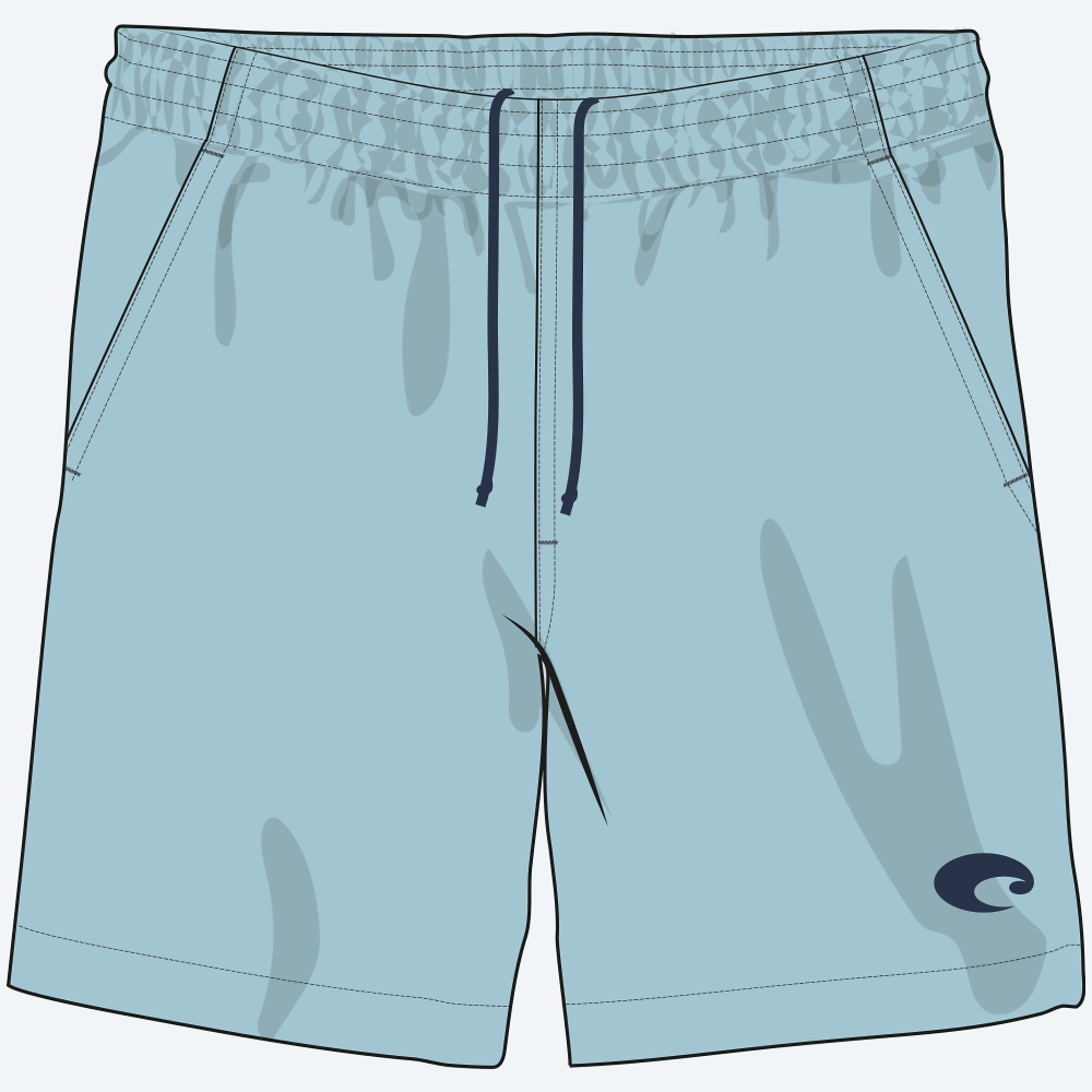 Apparel Marine Costa Elastic Drawstring Boardshort Image 1 of 3