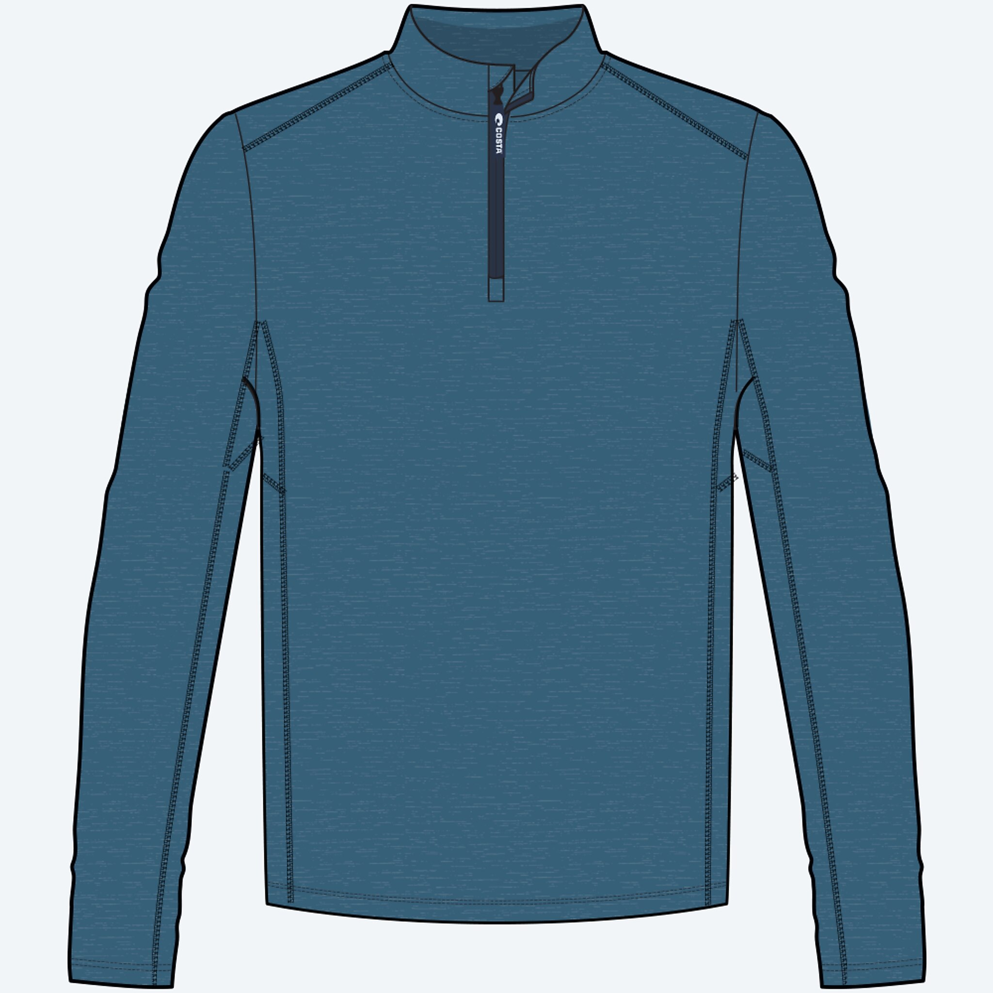 Apparel Tide Blue Heather Costa Off The Grid Quarter Zip Image 1 of 3