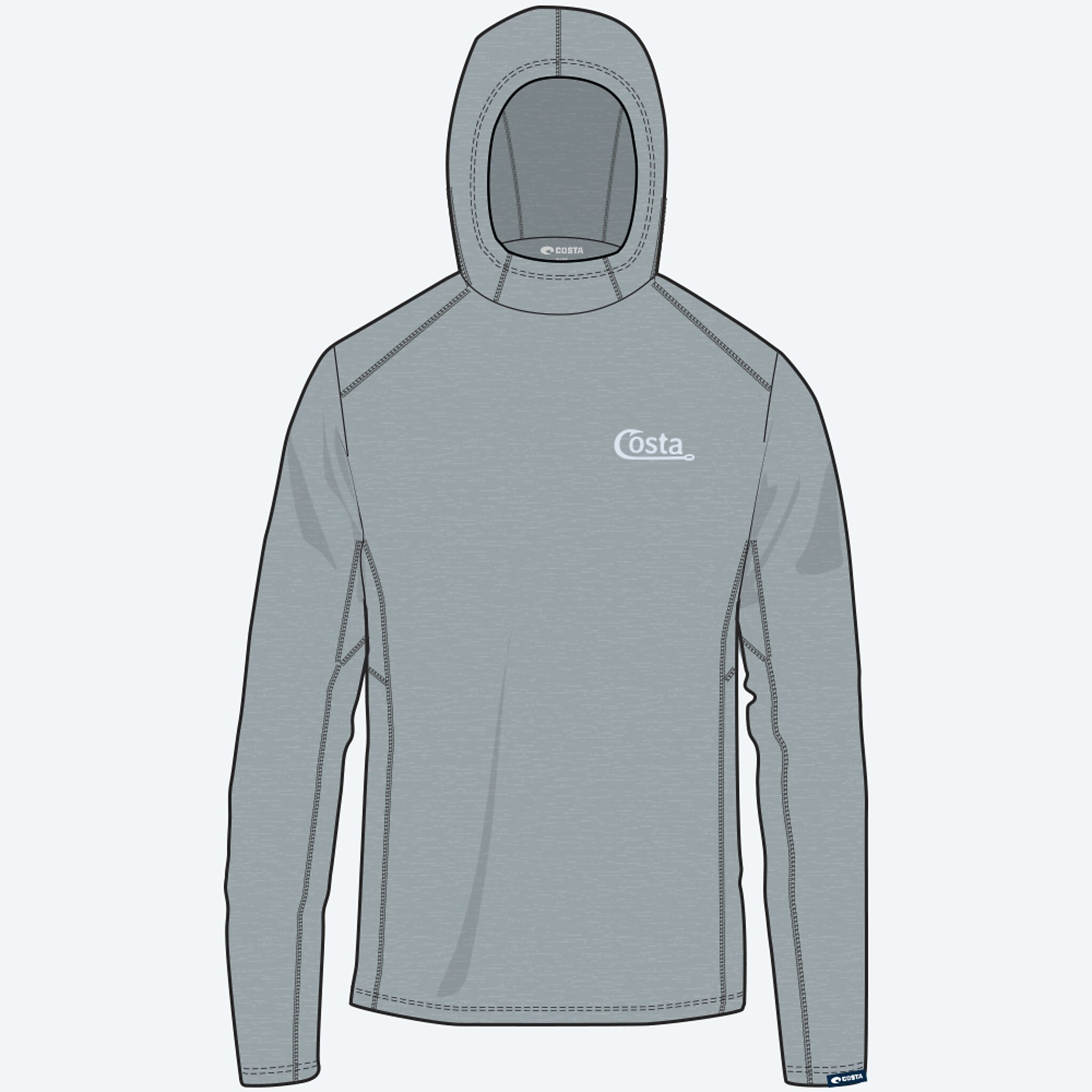 Apparel Deck Gray Heather Costa Off The Grid Hoody Image 1 of 3