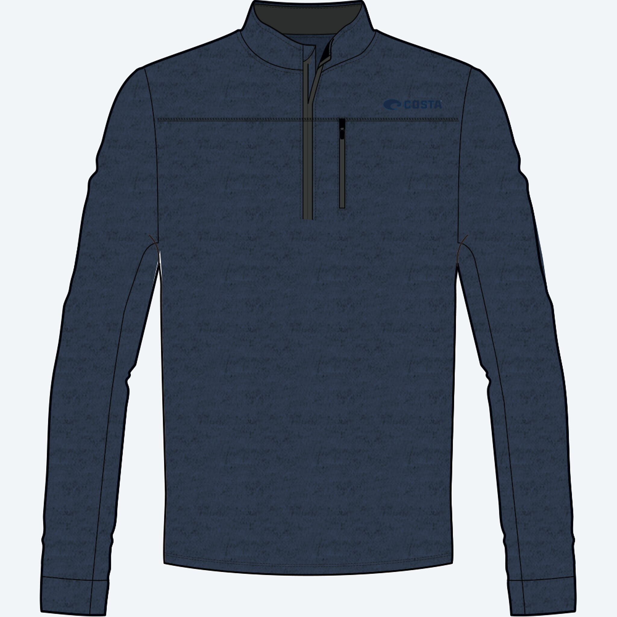 Apparel Navy Blue Heather Costa Harbor Quarter Zip Image 1 de 3