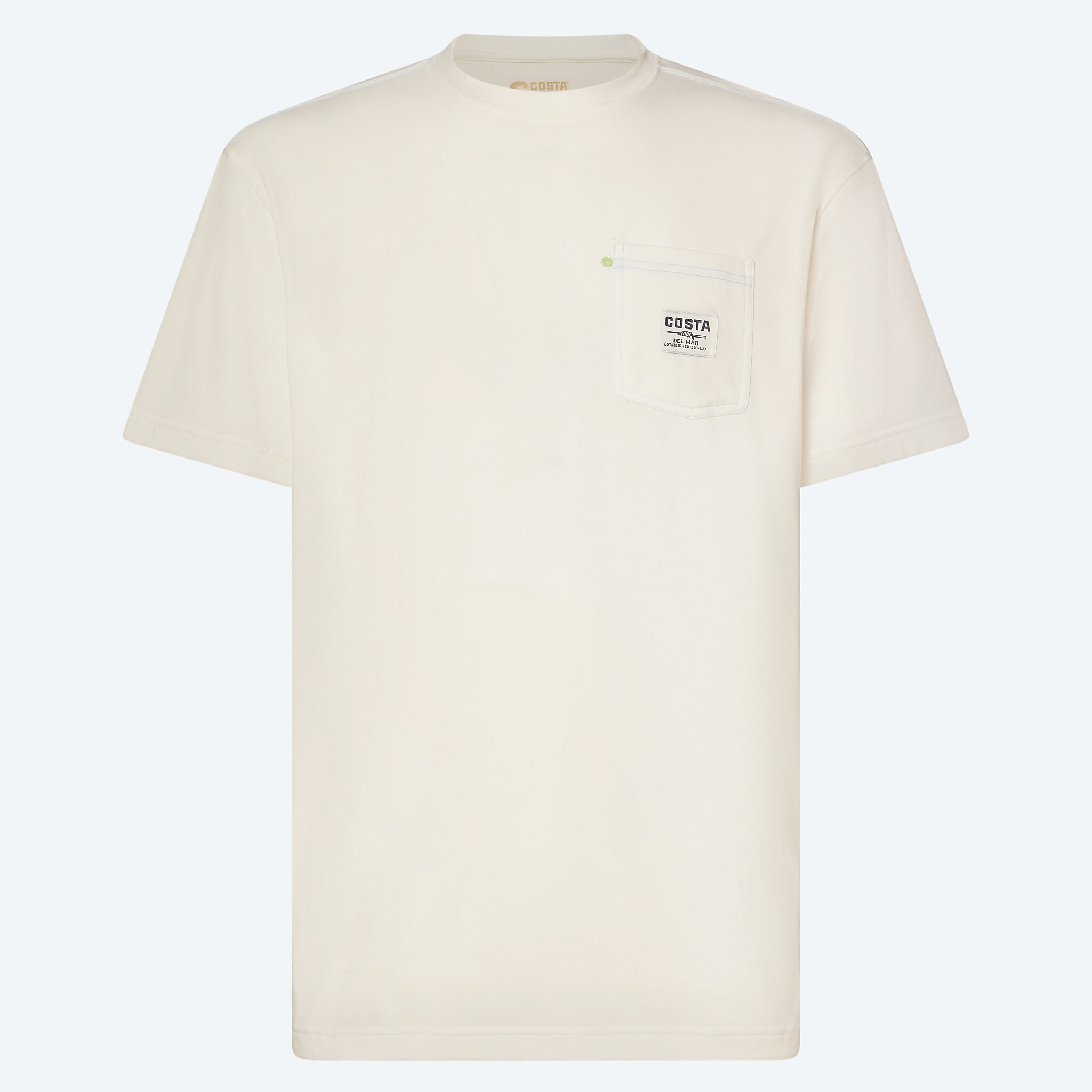 Apparel Snow White Costa Del Mar Pocket Tee SS Image 1 of 6