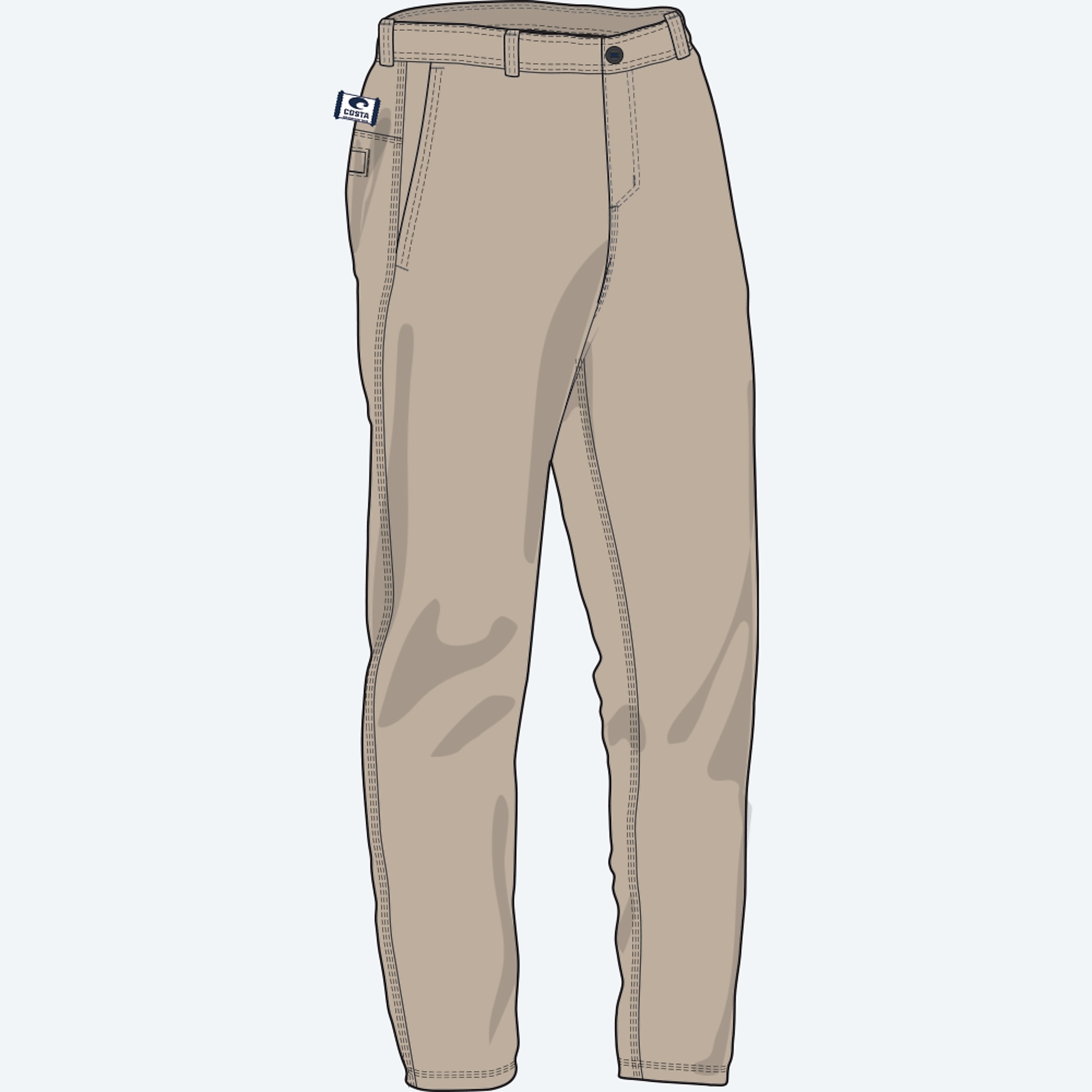 Apparel Khaki Sand Costa Tackle Hybrid Pants Image 1 of 3