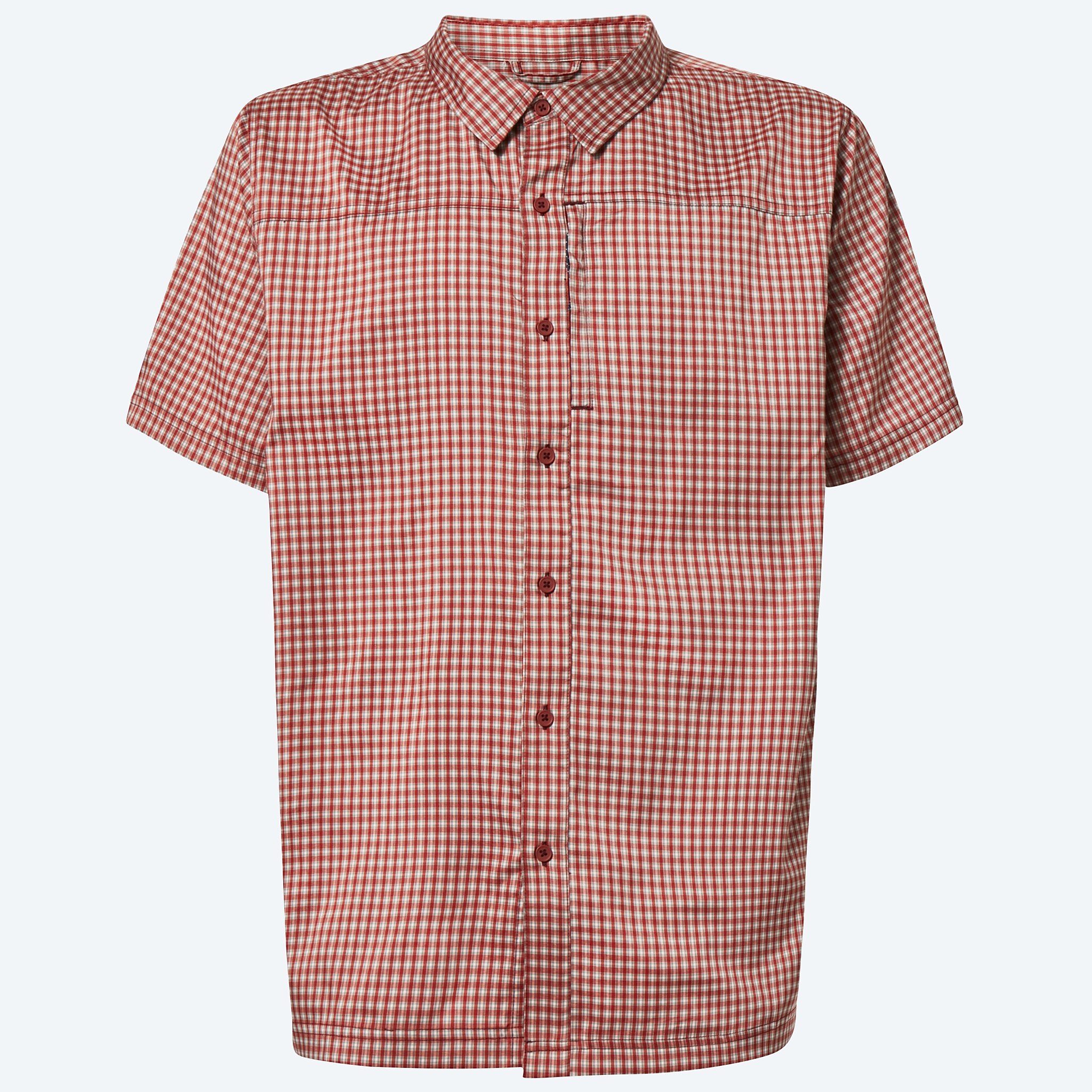Apparel Lava Red Costa Hybrid Tech Button Down Plaid Image 1 of 2