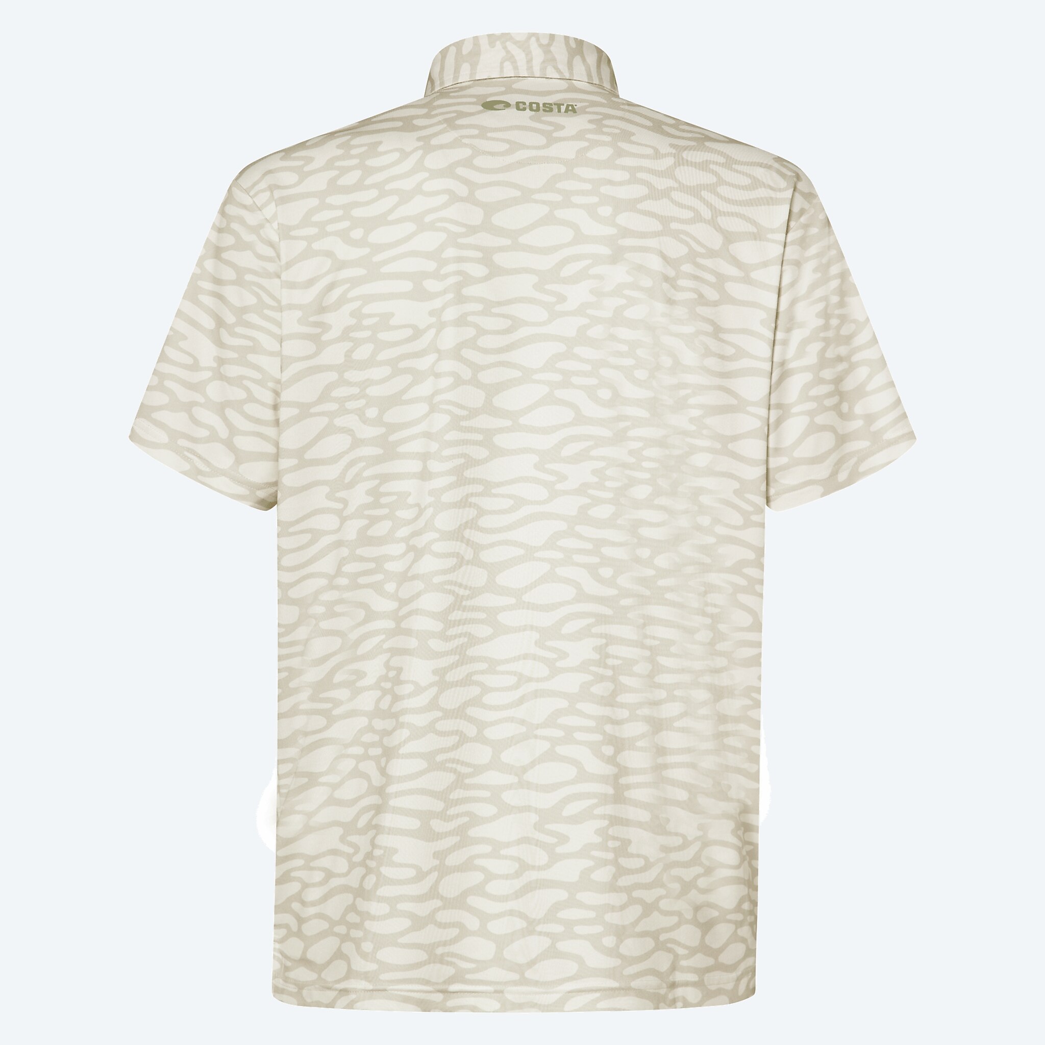 Apparel Water Print White Costa SS Voyager Polo Image 2 of 4