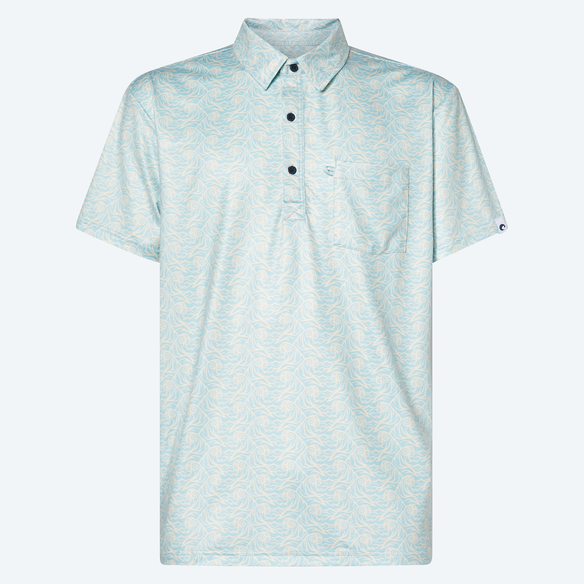 Apparel Woodcut Print Oat Costa Ss Voyager Polo Printed Image 1 of 6