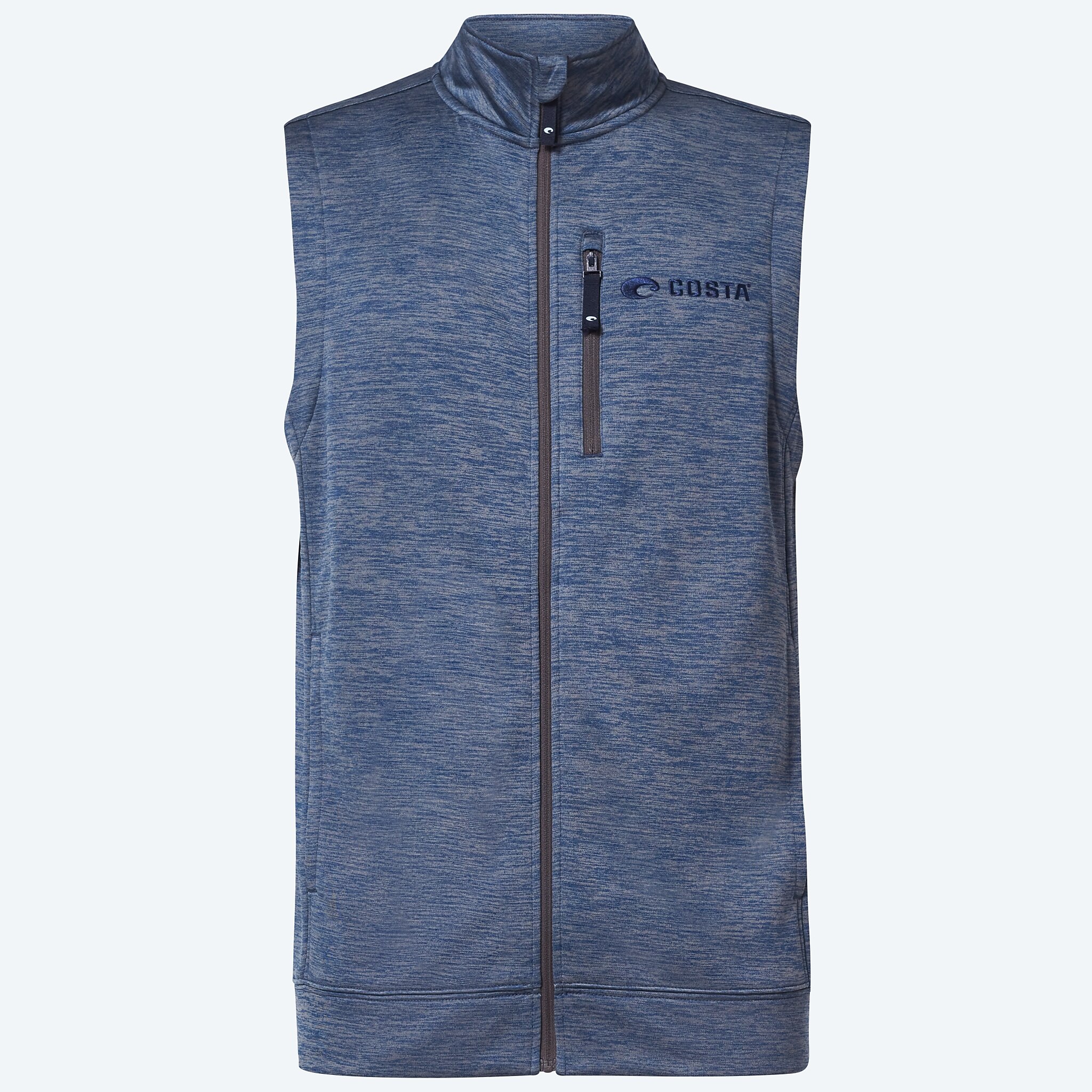 Apparel Navy Blue Heather Costa Harbor Full Zip Fleece Vest Image 1 of 2