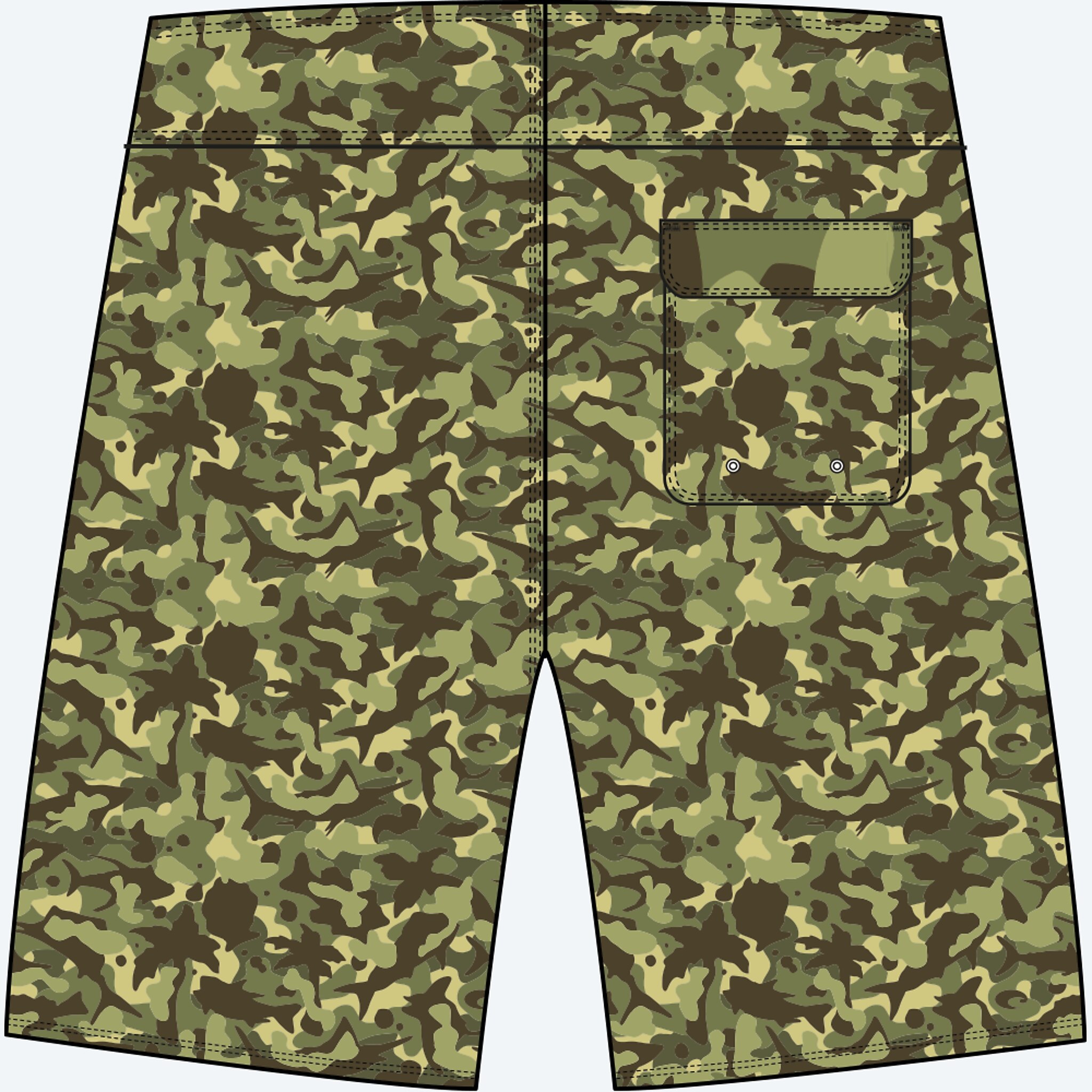 Apparel Costa Water Camo Green Costa Tides Boardshort Water Camo Print Image 1 of 4