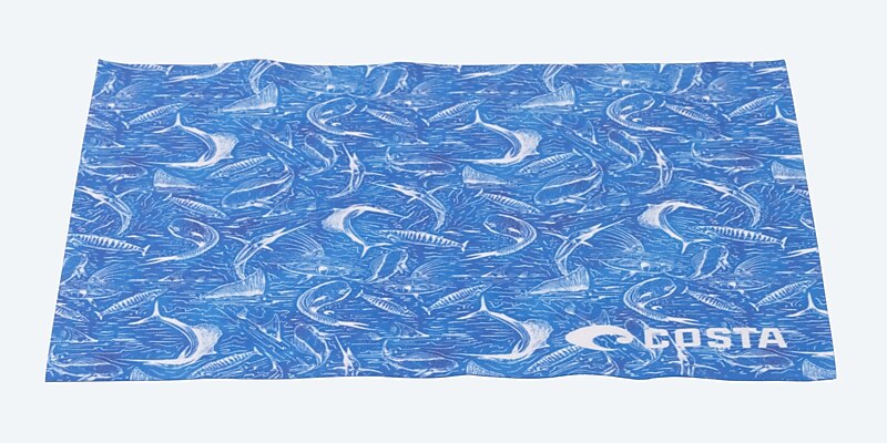 Eyewear Accessories Vintage Fish Blue Costa Recycled Microfiber Cleaning Cloth Image 1 of 1