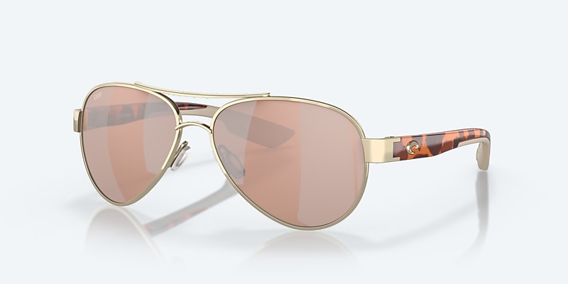 Sunglasses Costa Loreto M (56-14) with Copper Silver Mirror lens and Rose Gold frame Image 1 of 8
