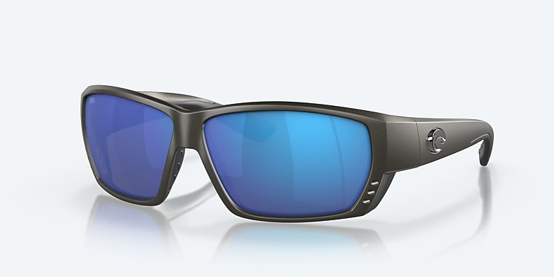 Lunettes de soleil Costa Tuna Alley XL (62-11) avec Effet miroir Bleu verre et Gris acier métallique mat monture Image 1 de 7