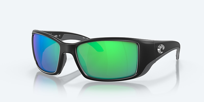 Sunglasses Costa Blackfin L (62-17) with Green Mirror lens and Matte Black frame Image 1 of 7
